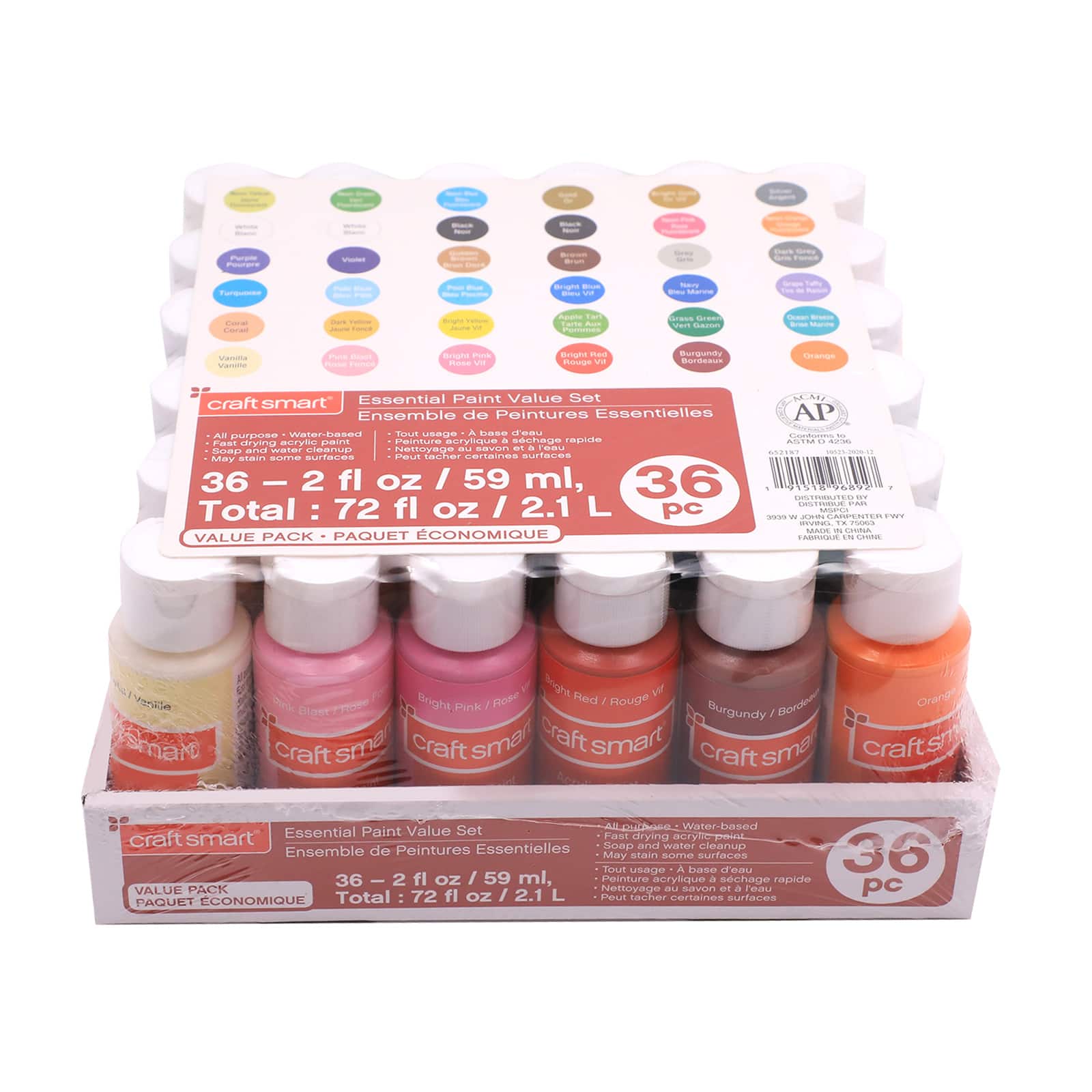 8 Packs: 36 ct. (288 total) Essential Paint Value Set by Craft Smart ...