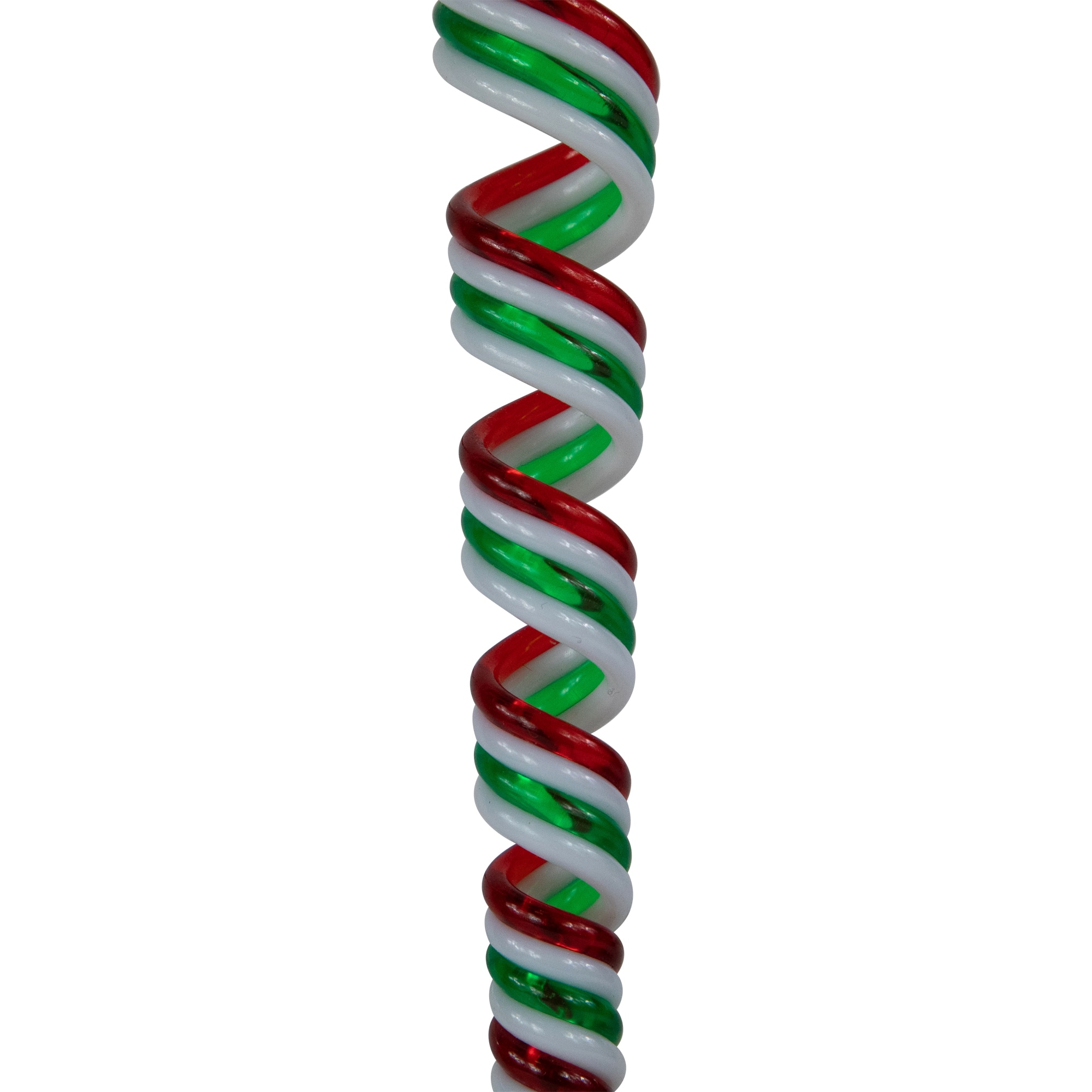 Pack of 4 Red White and Green Candy Curls Christmas Ornaments 7"