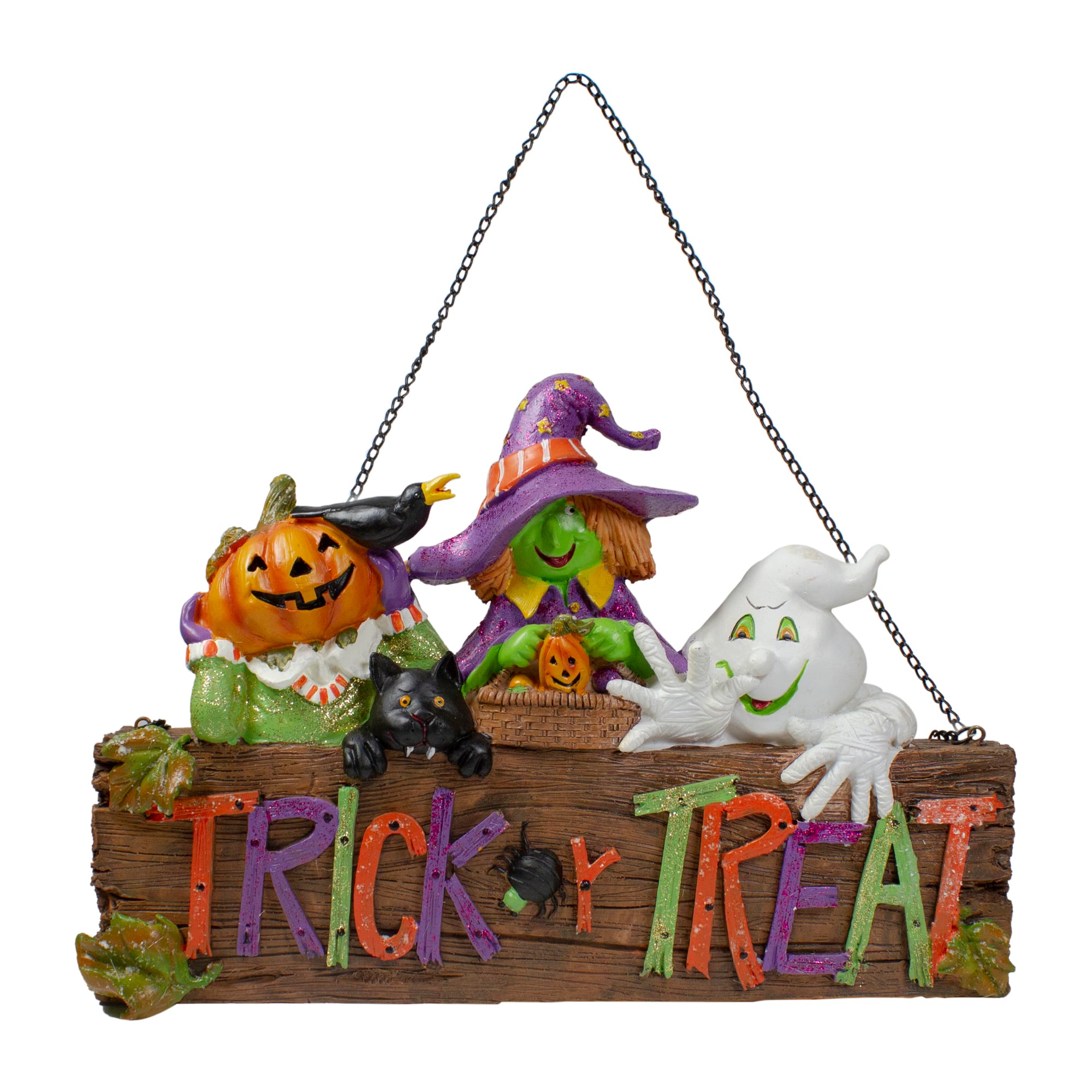 13.5" Trick Or Treat Halloween Characters Hanging Decoration
