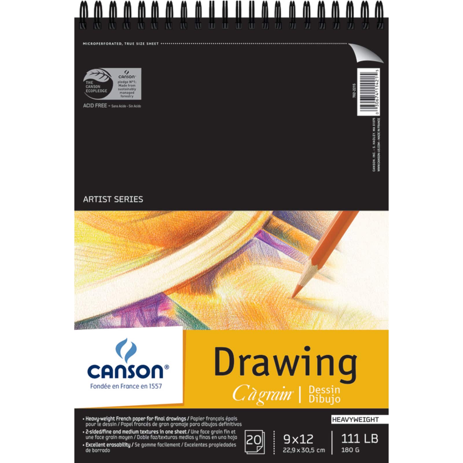 Canson® Artist Series Wire Bound Pure White Drawing Pad | Michaels