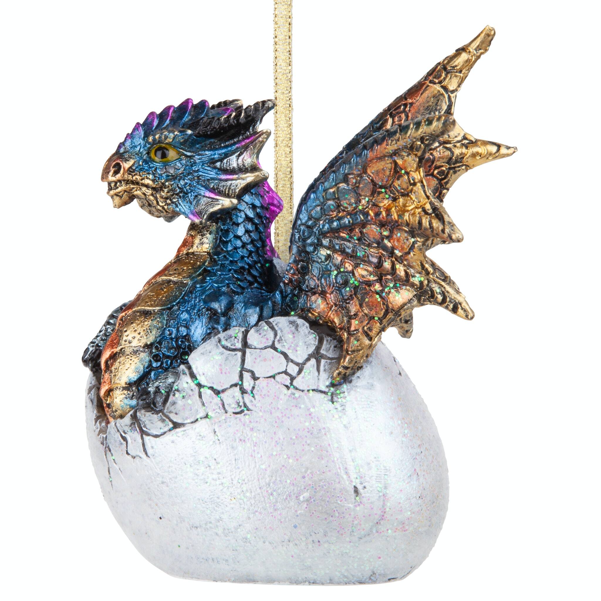 Design Toscano Hard Boiled Dragon Hatchling Holiday Ornament