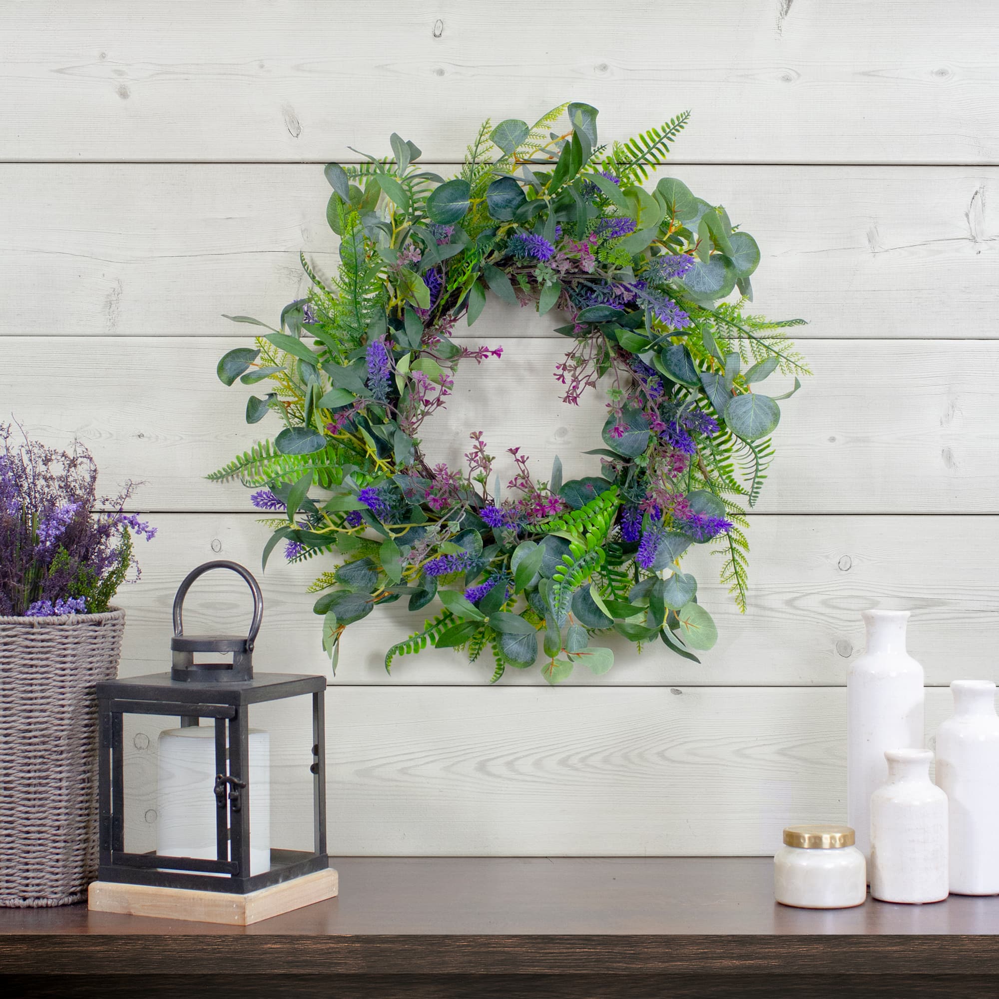 22" Lavender & Greenery Wreath