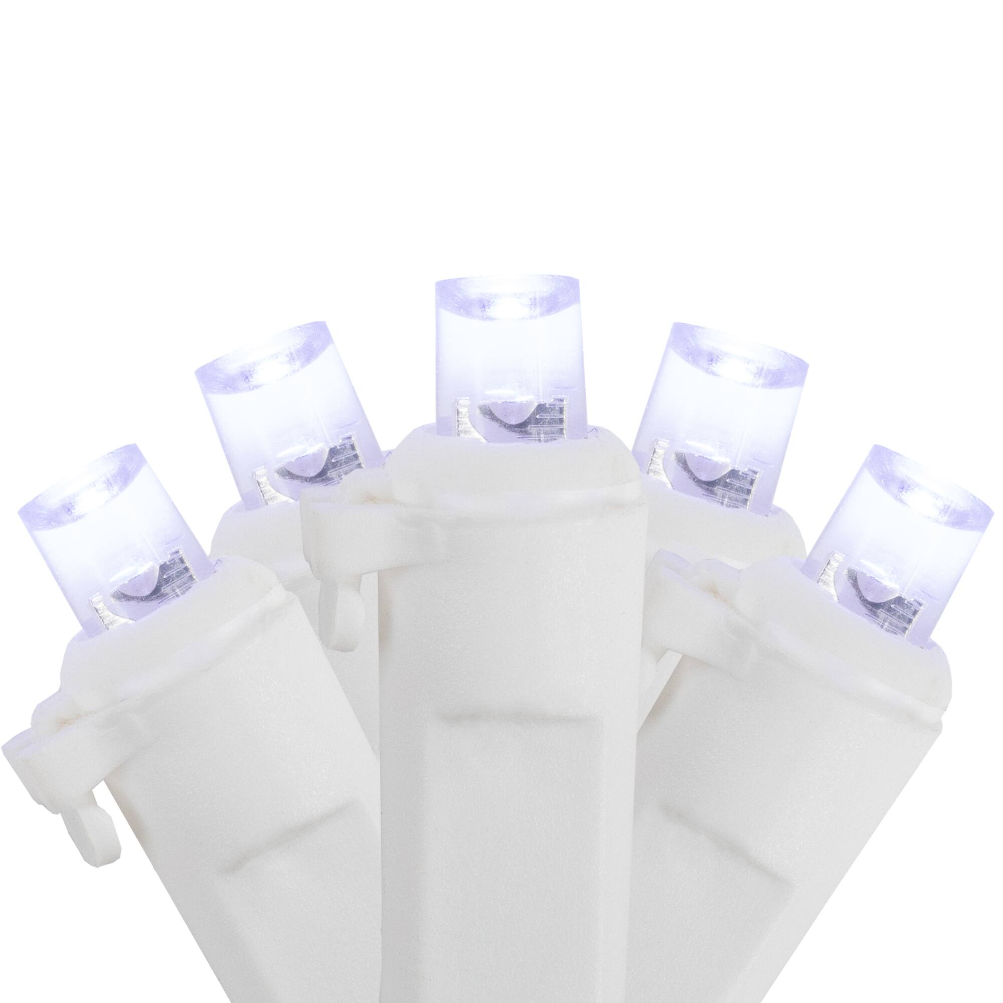 100ct. LED Wide Angle Icicle Christmas Lights With White Wire