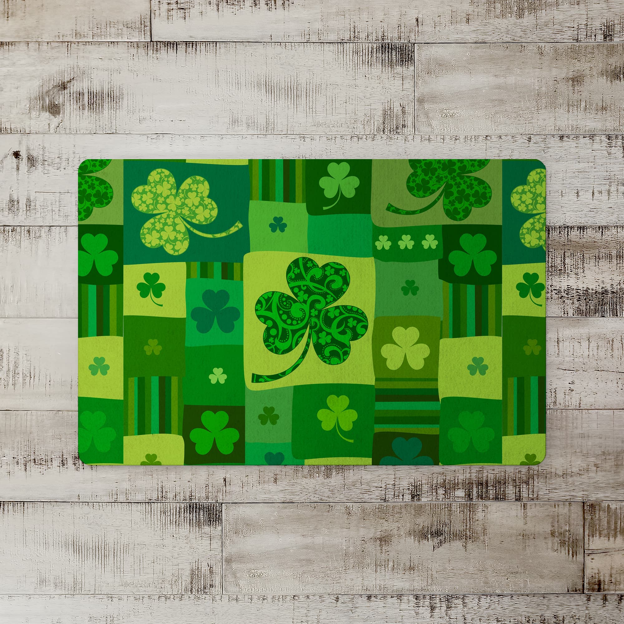 Clover Patchwork Pattern Floor Mat