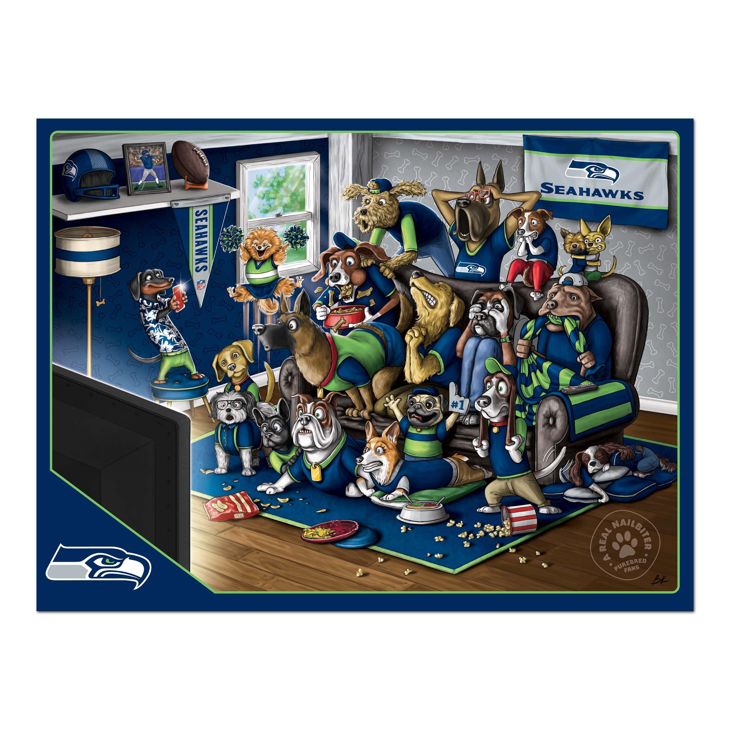 NFL Purebred Fans A Real Nailbiter 500 Piece Puzzle