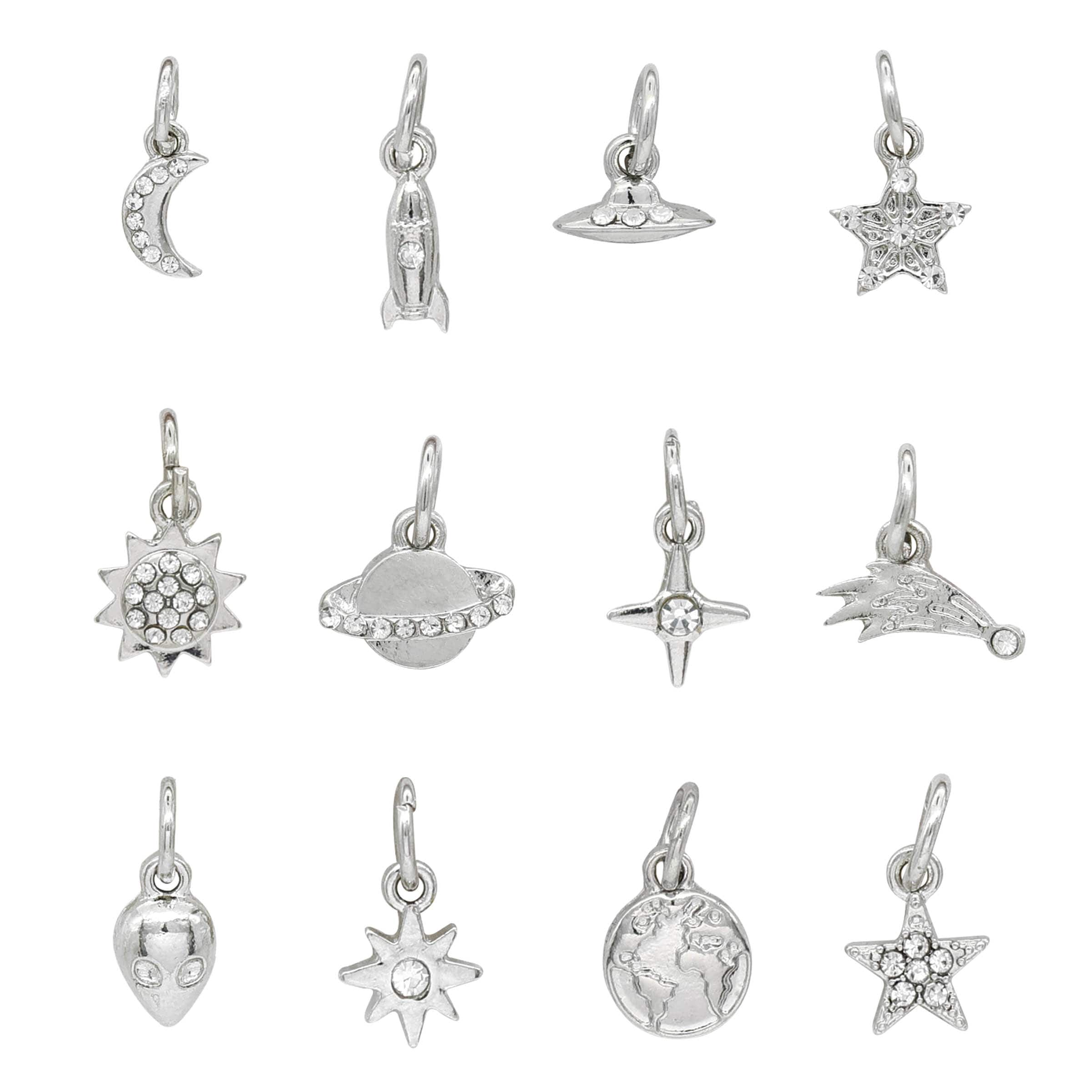 12 Packs: 12 ct. (144 total) Silver Outer Space Charms by Bead Landing™