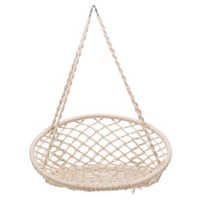 Hanging Handwoven Cotton Macramé Chair with Metal Frame | Michaels