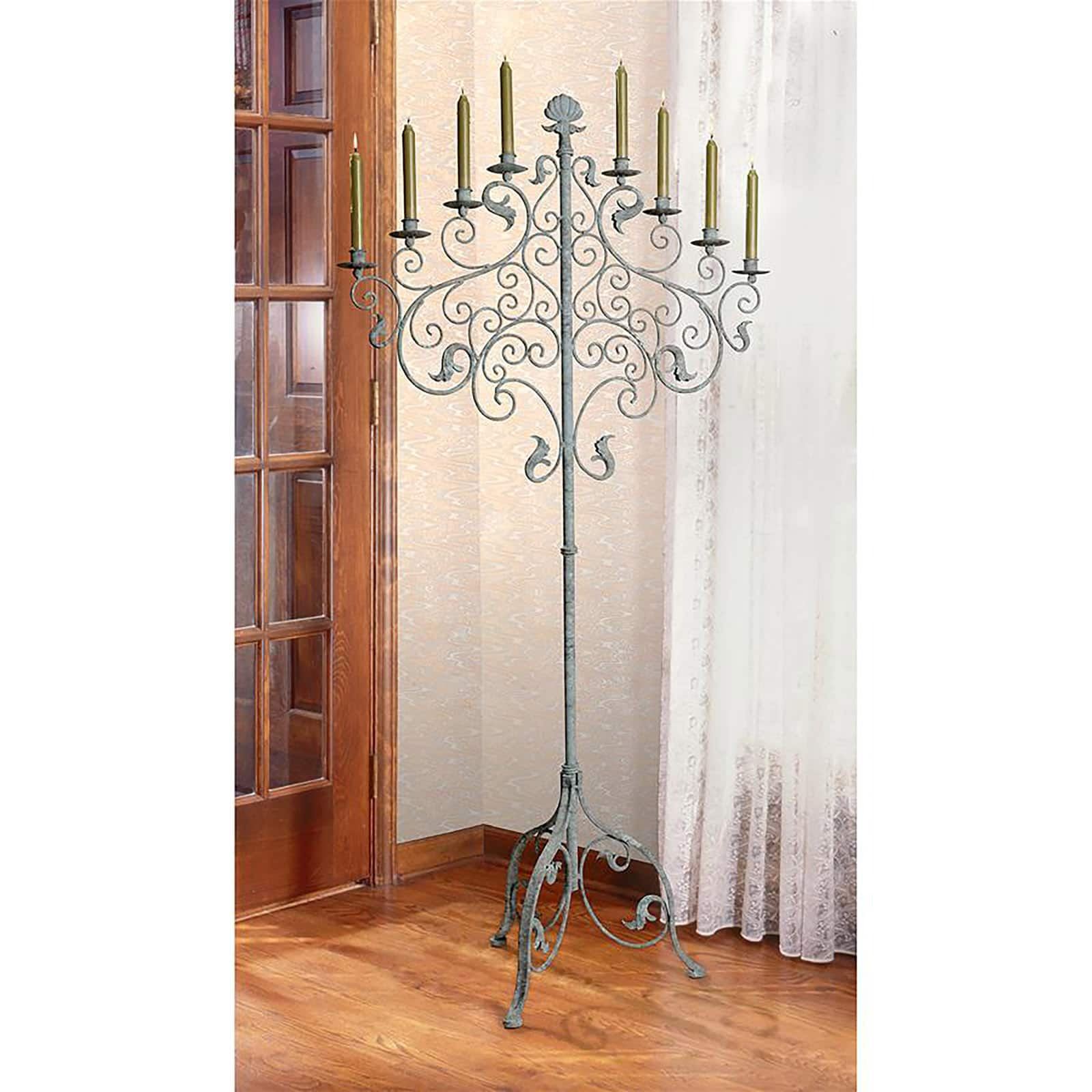 Design Toscano 4.9ft. Castle Vecchio Renaissance-Style Floor Candelabra