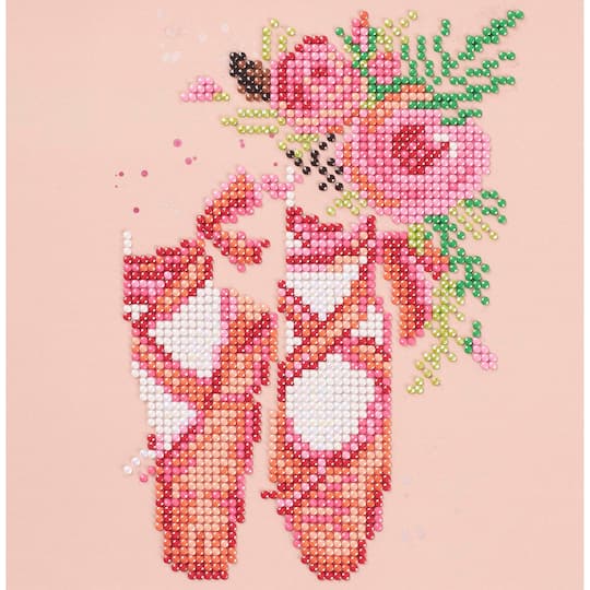 Sparkle Art Beginner Floral Ballet Slippers Diamond Painting Kit | Michaels