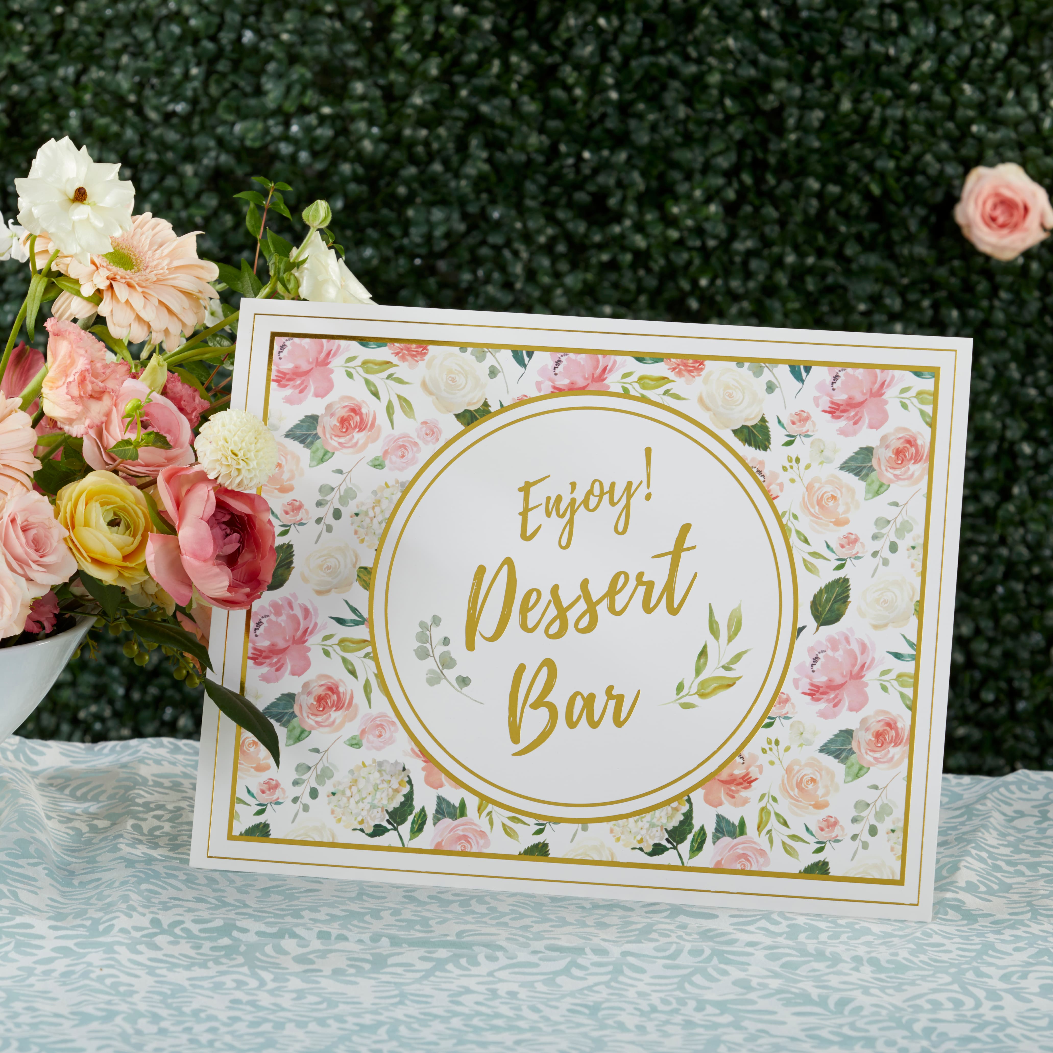 Kate Aspen&#xAE; Brunch Floral Brunch Party D&#xE9;cor Kit with Gold Foil