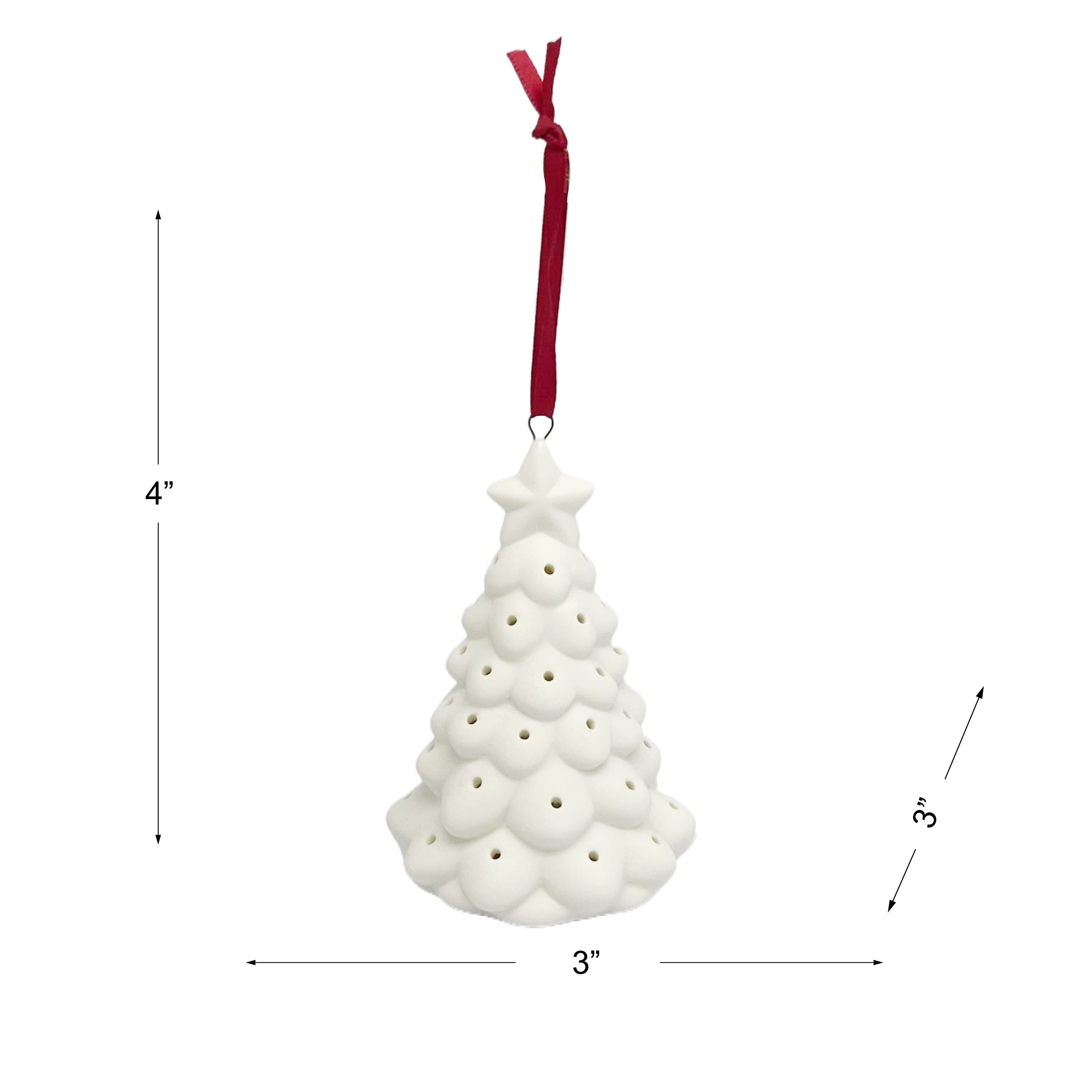 4&#x22; Tree DIY LED Ceramic Ornament by Make Market&#xAE;