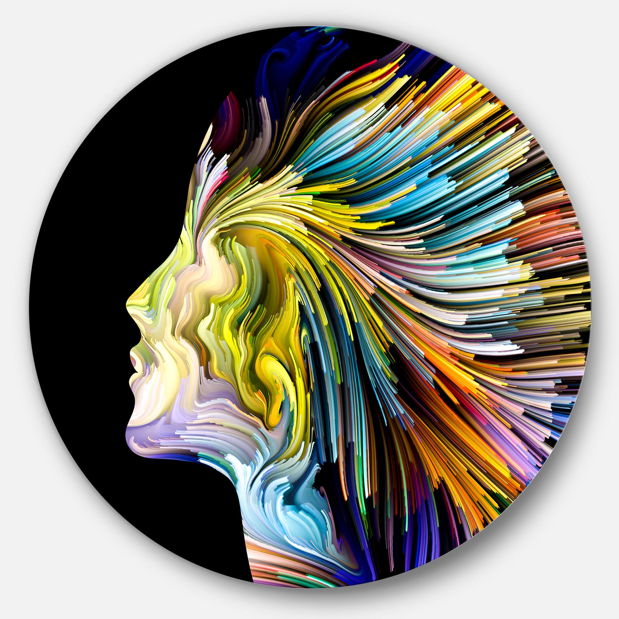 Designart - Endless Imagination&#x27; Abstract Metal Circle Wall Art