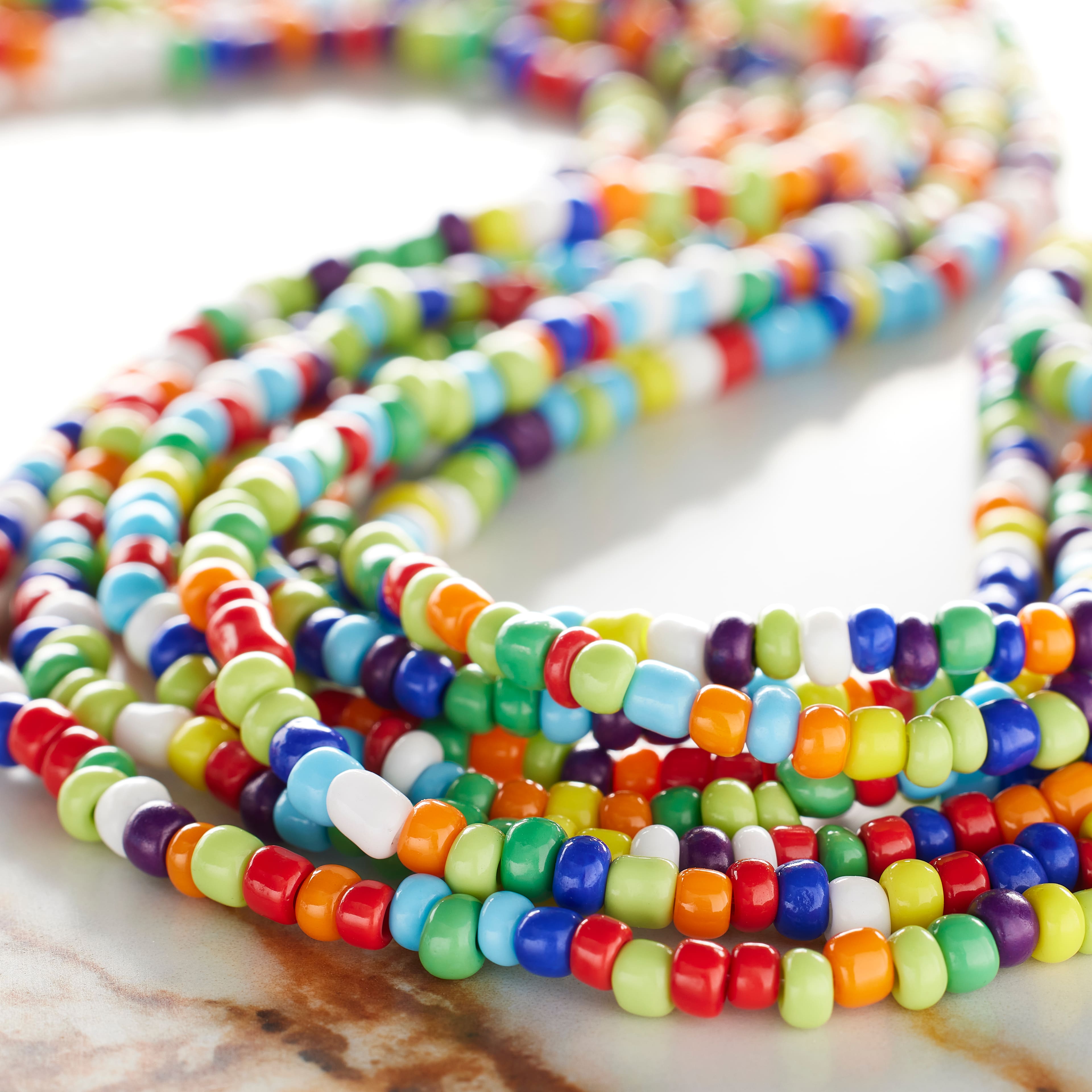 9 Pack: Multicolored Glass Seed Rondel Beads, 6/0 by Bead Landing&#x2122;