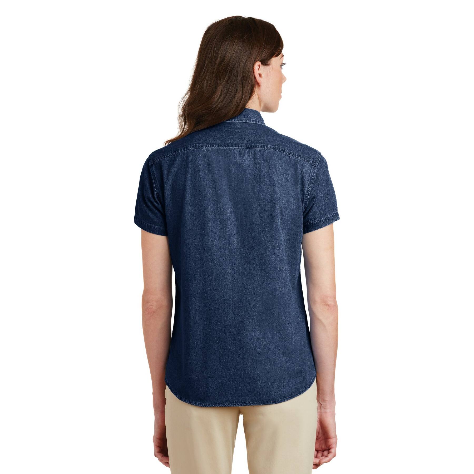 Port &#x26; Company&#xAE; Ladies Short Sleeve Value Denim Shirt
