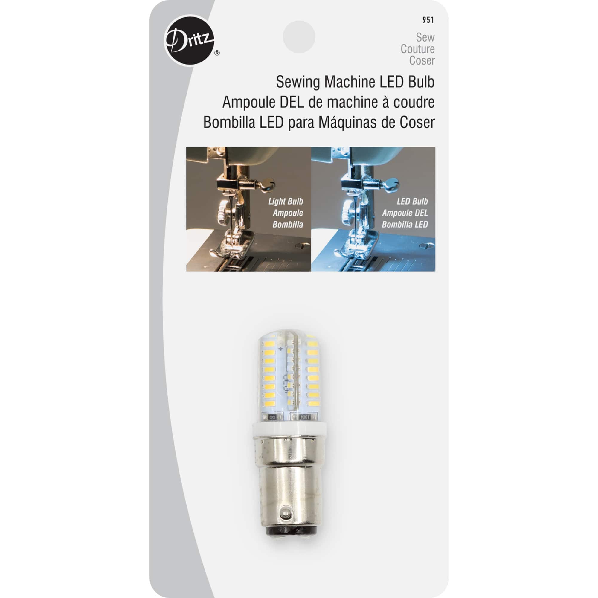 Dritz&#xAE; Sewing Machine LED Light Bulb with Push-In Base