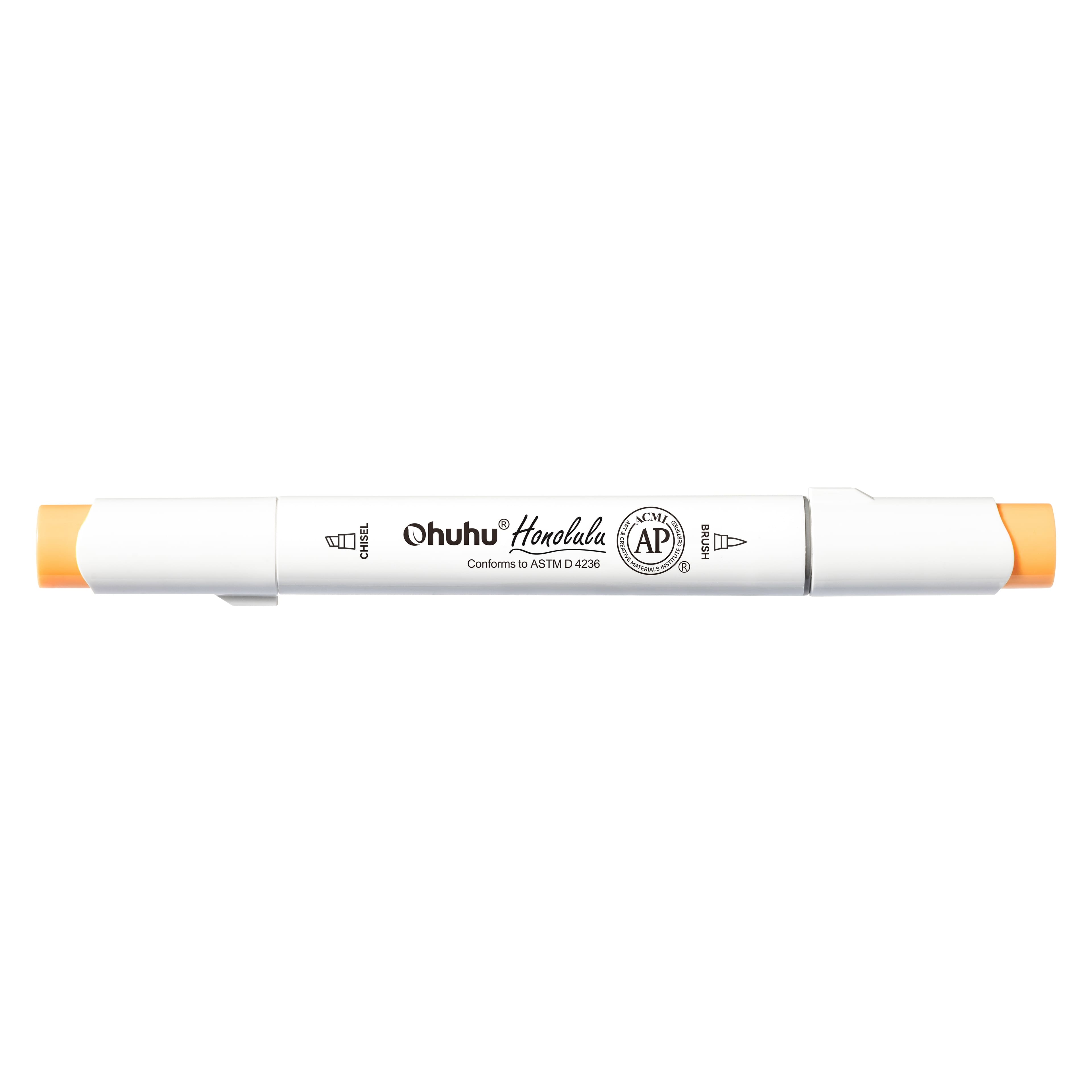 Ohuhu® Honolulu Brush & Chisel Dual Tip Marker, Color: FY01