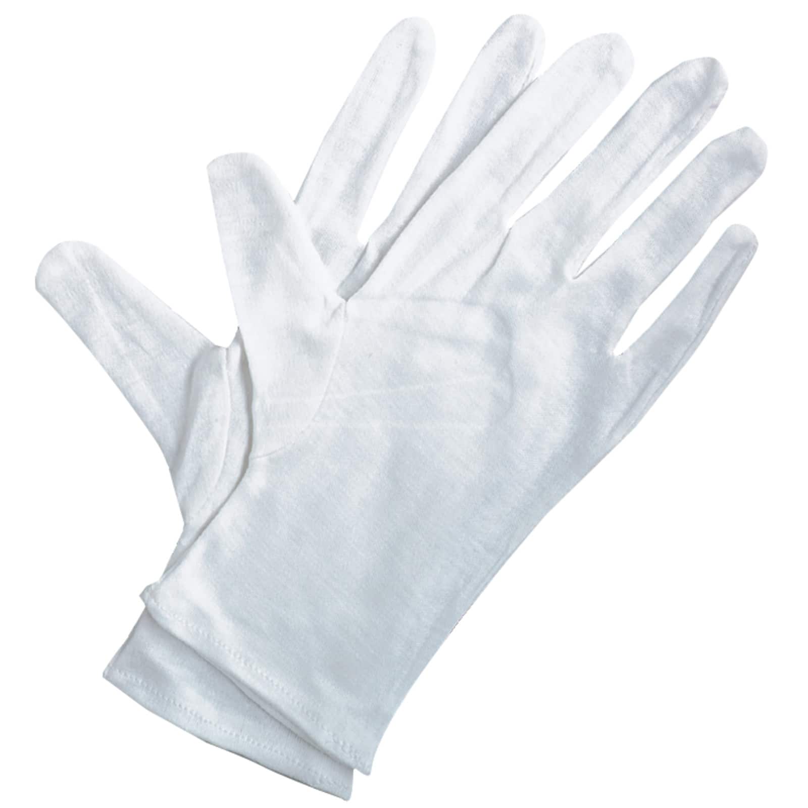 20 Packs: 4 ct. (80 total) Art Alternatives Soft White Cotton Gloves