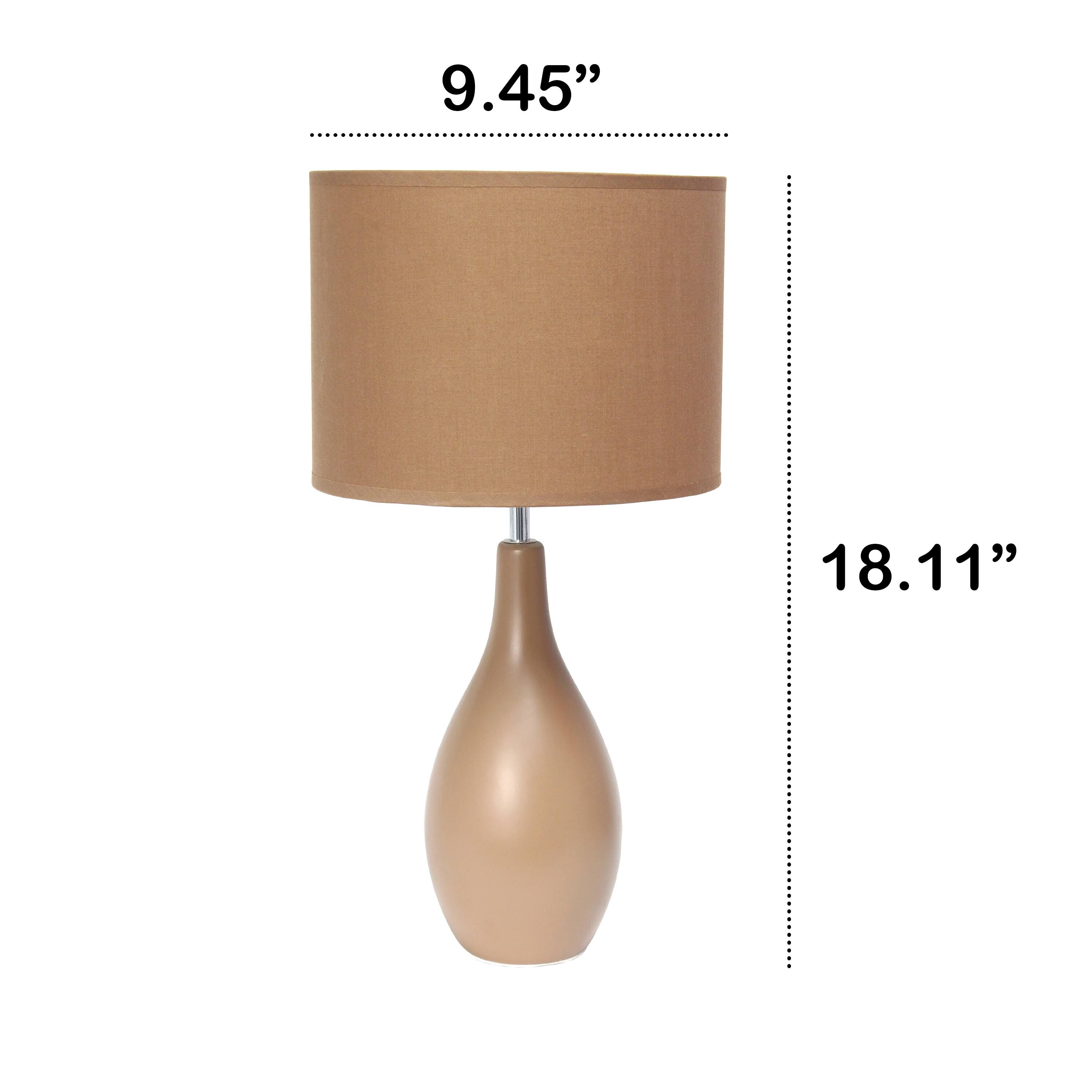 Creekwood Home Essentix 18.1" Light Brow Dewdrop Table Lamp