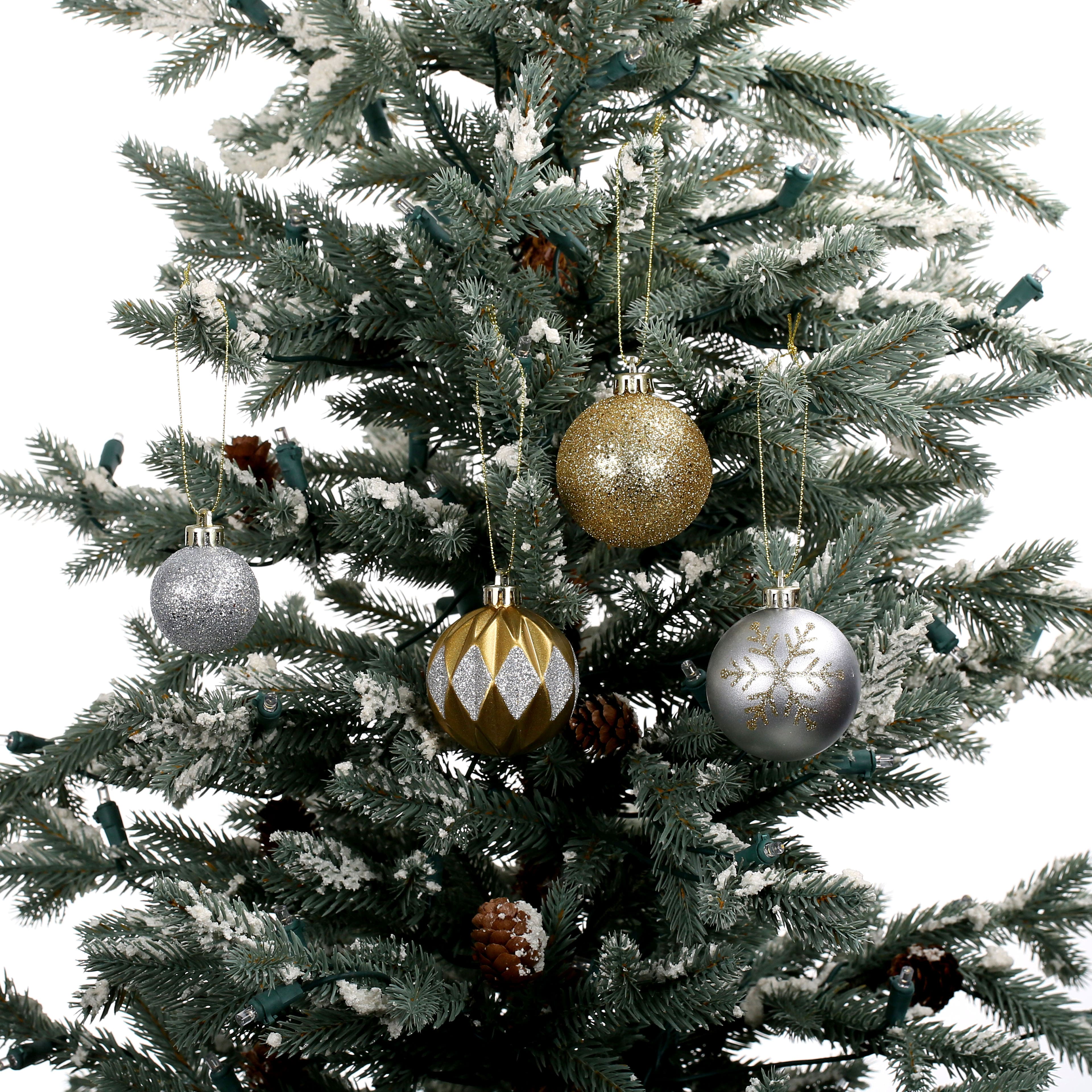 Assorted Silver &#x26; Gold Ball Plastic Ornament Tube by Ashland&#xAE;, 1pc.