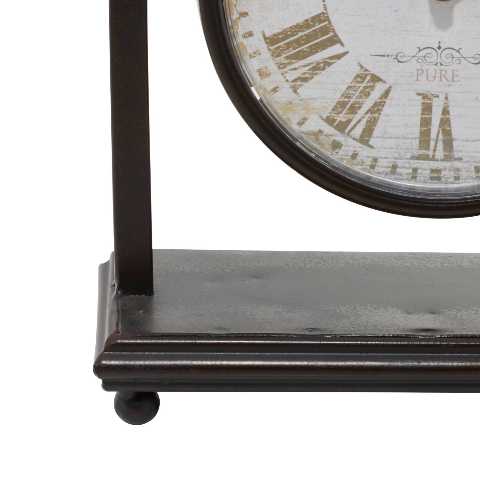 11&#x22; Black Metal Vintage Hanging Clock Set