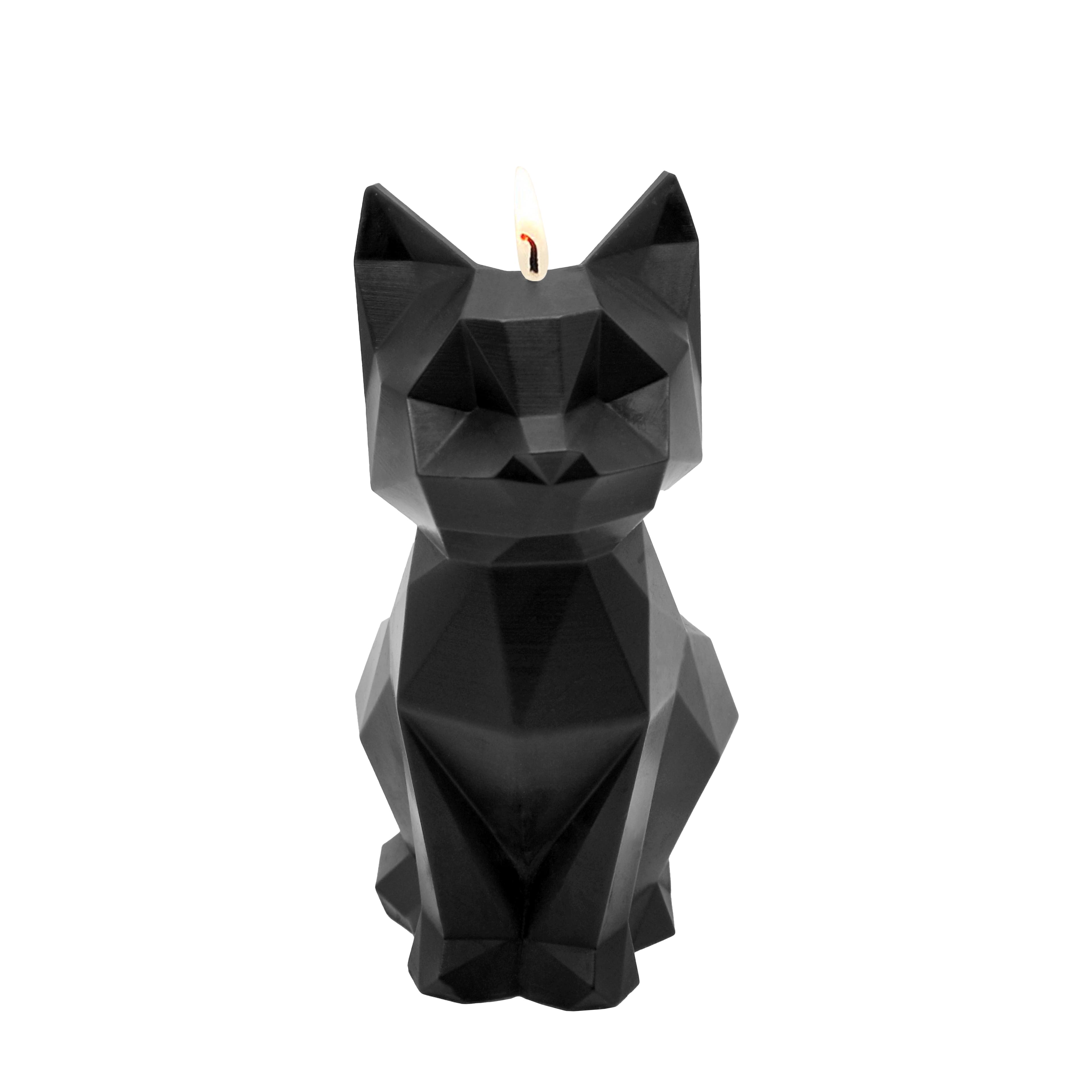 6&#x22; Black Geometric Cat Unscented Candle by Ashland&#xAE;