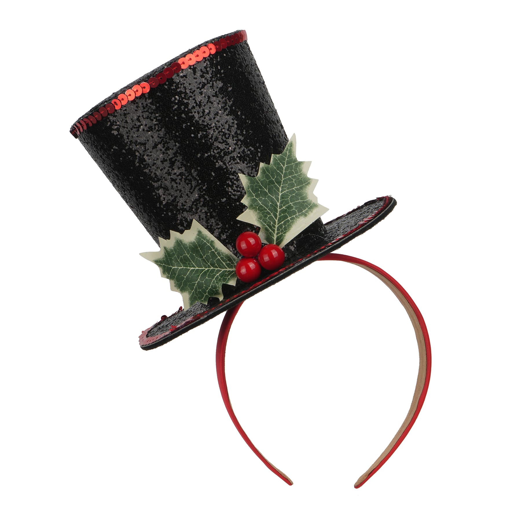 Christmas Top Hat with Holly Berries Headband by Celebrate It&#x2122;