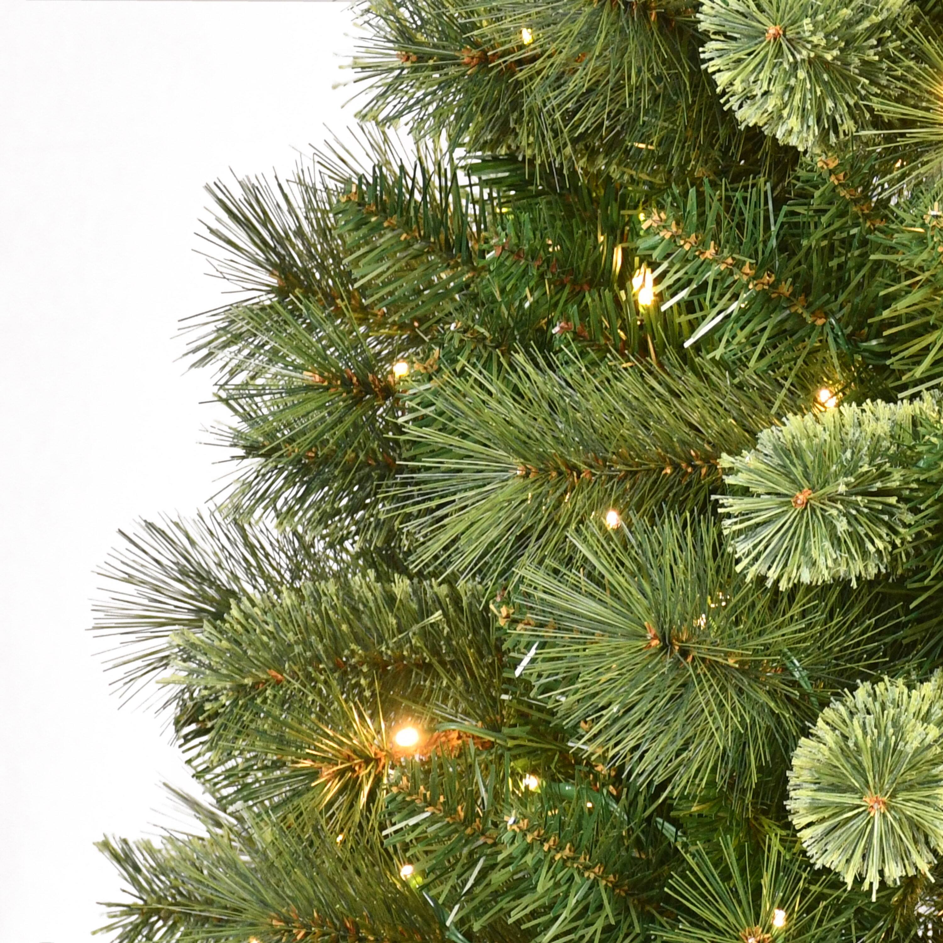 4.5ft. Pre-Lit Teton Pine Artificial Christmas Tree, Warm White LED Lights
