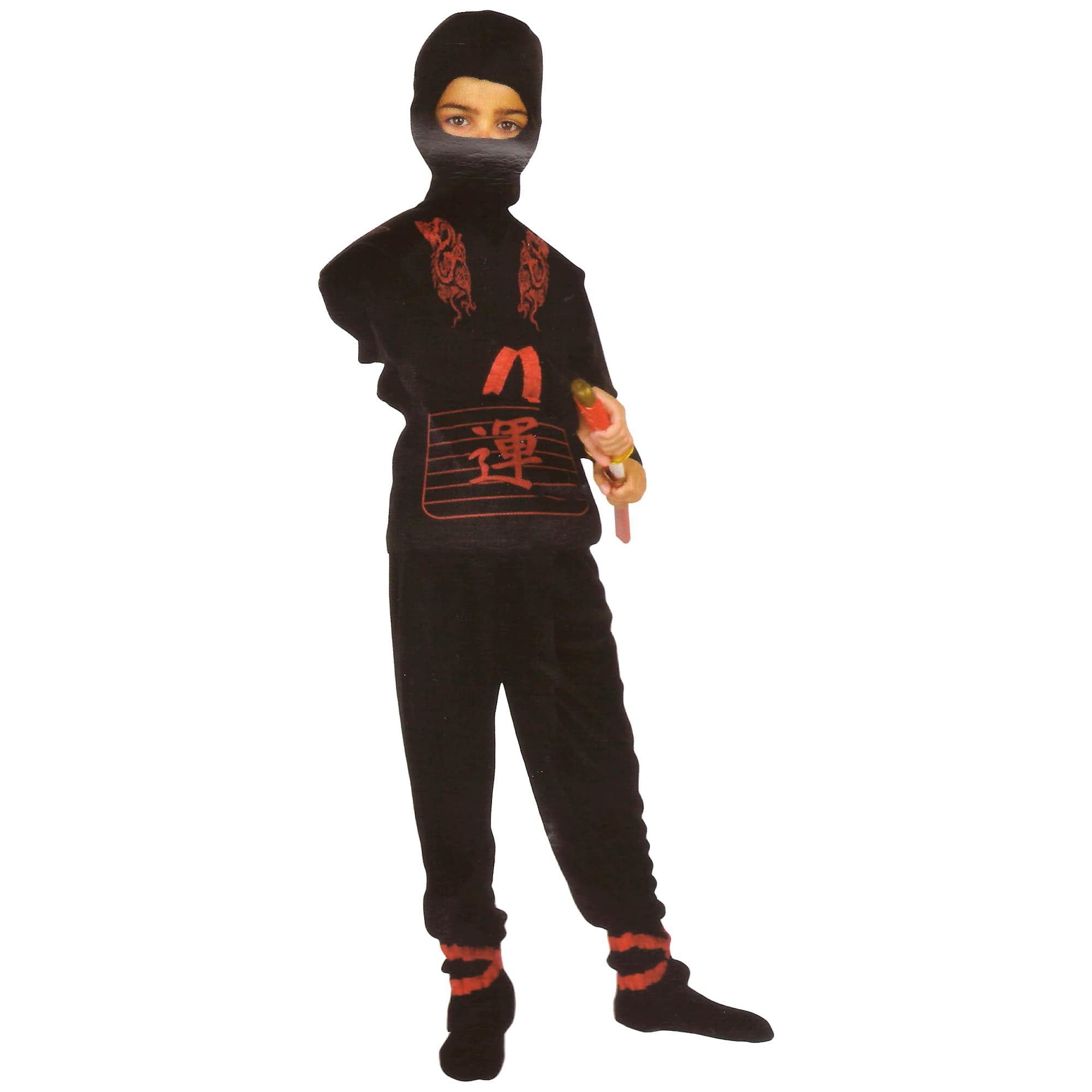 Small Red &#x26; Black Ninja Boy&#x27;s Costume