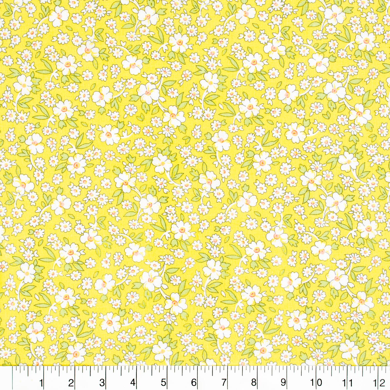 12 Pack: Floral Printed Fabric Bundle by Loops &#x26; Threads&#x2122;