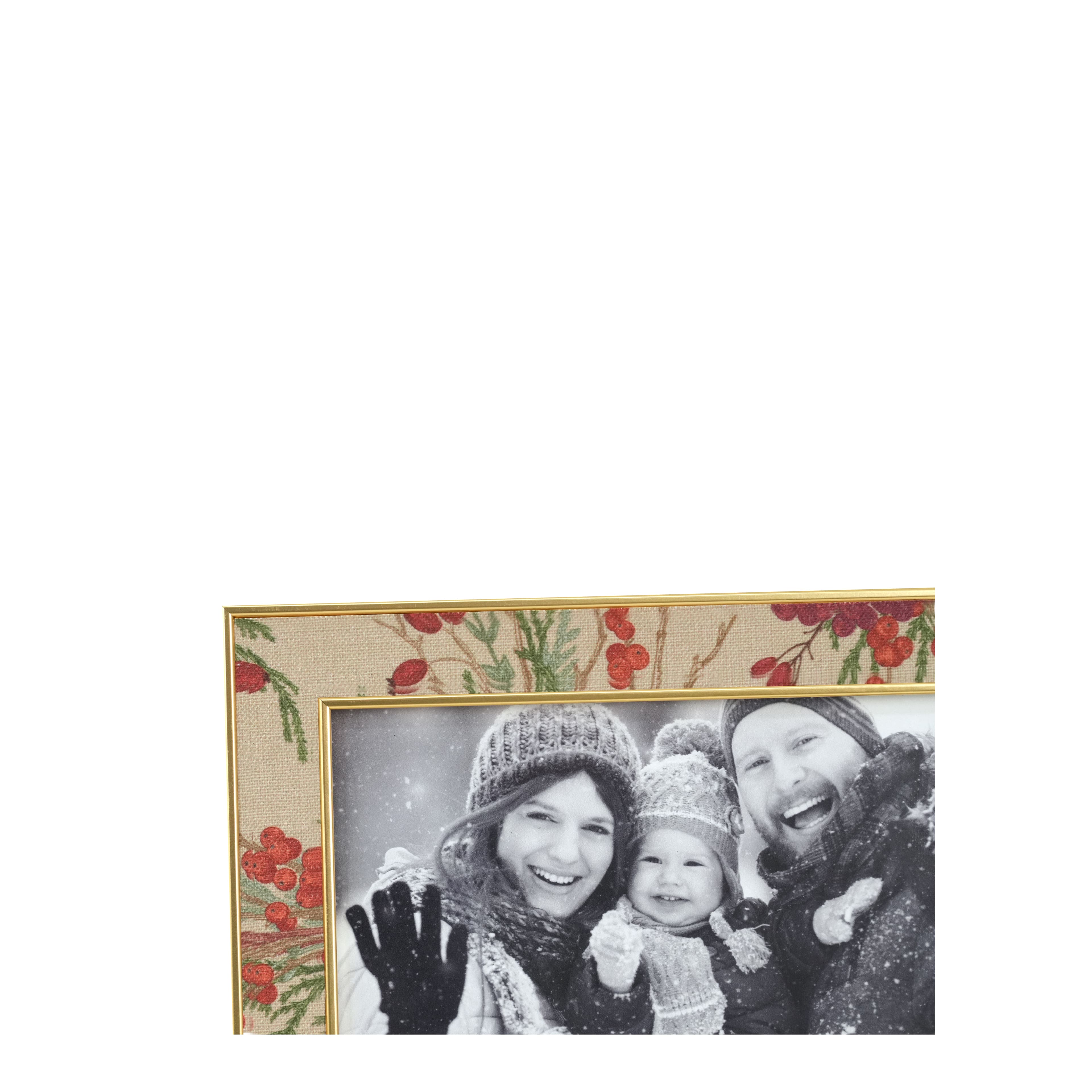 5&#x22; x 7&#x22; Holiday Pattern with Gold Edges Plastic Frame by Studio D&#xE9;cor&#xAE;