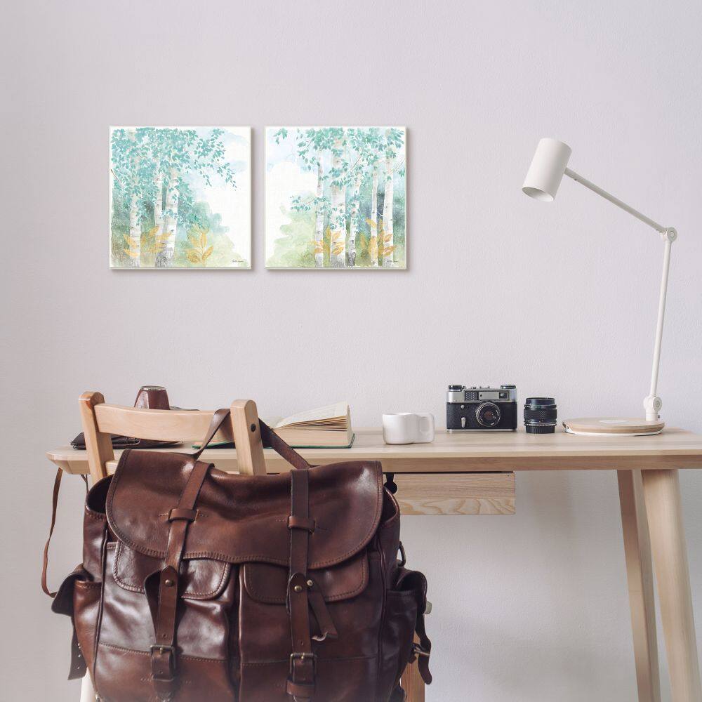 Stupell Industries Birch Tree Forest Canvas Wall Art Set