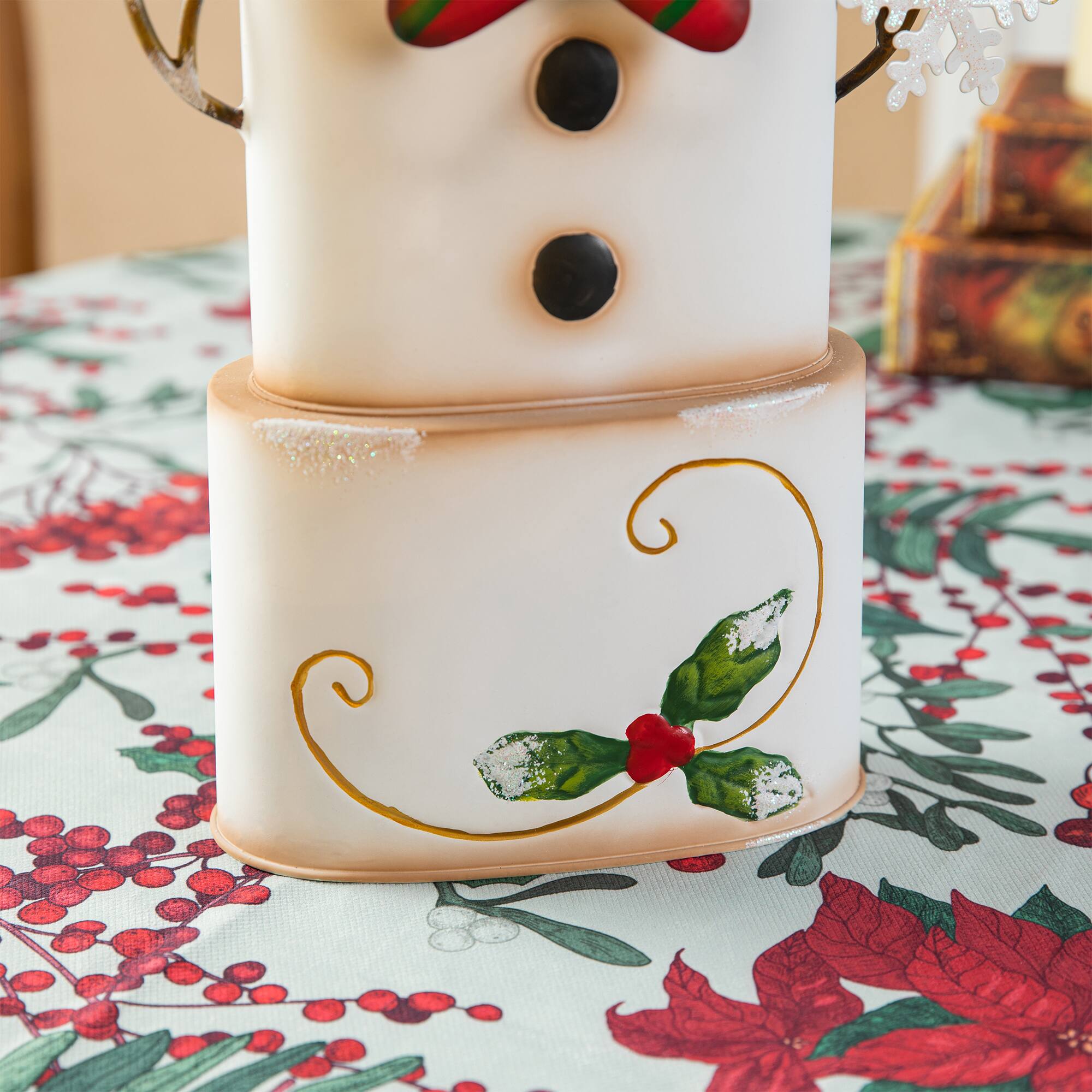 Glitzhome® 17" Metal Stacked Box Snowman Table Décor