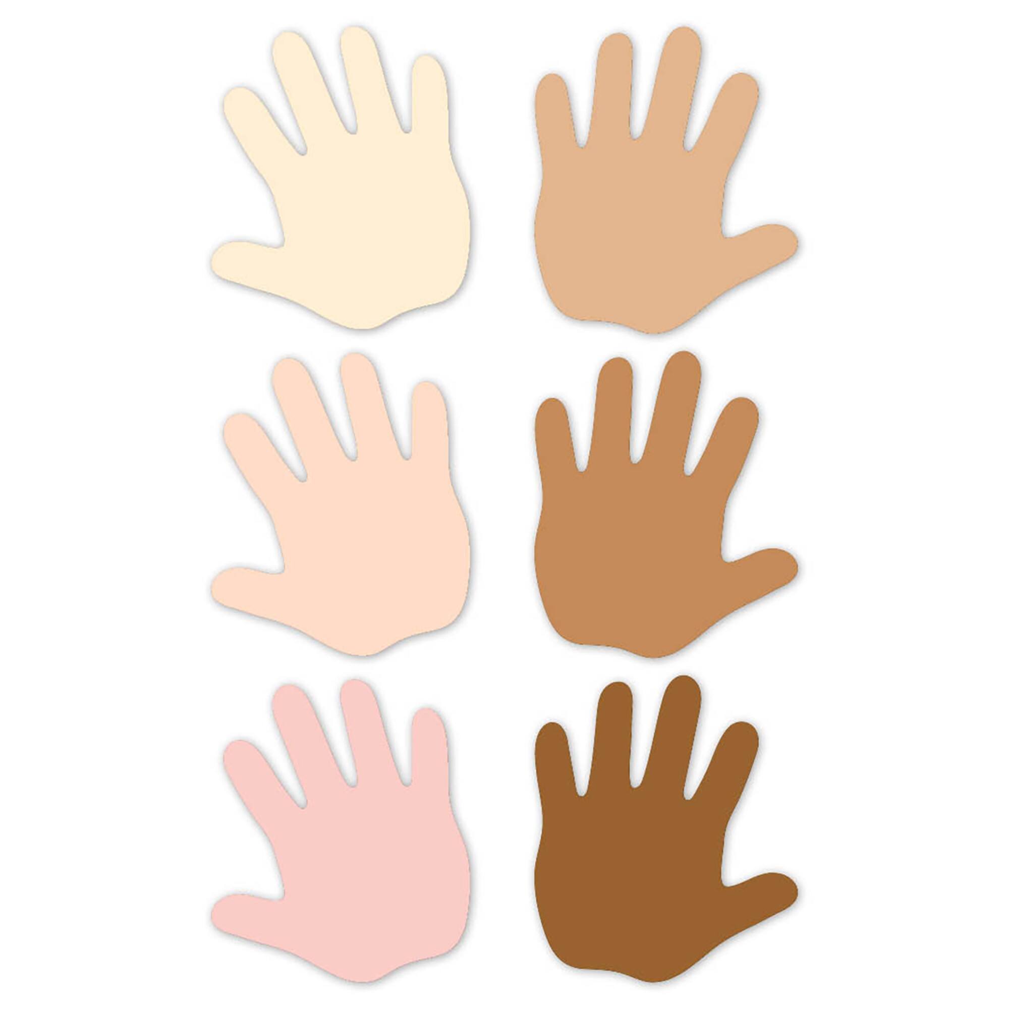Creative Teaching Press® 6" Multicultural Hands Designer Cut-Outs, 3 Packs of 36