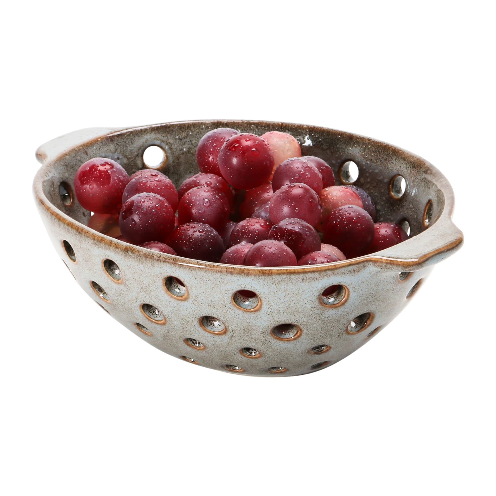 Hello Honey® 8" Brown Glazed Stoneware Berry Bowl