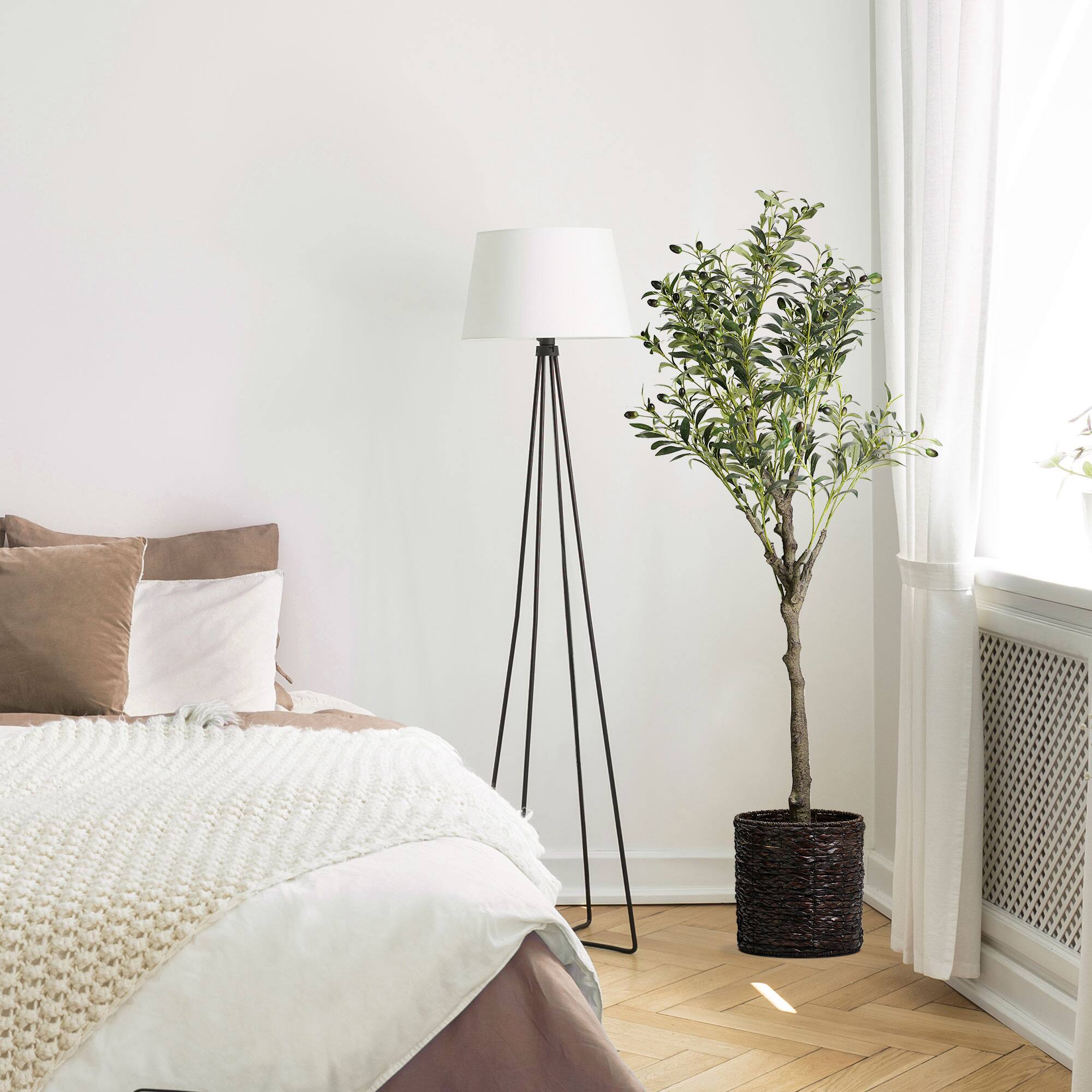 American Art Decor 5ft. Olive Tree in Woven Basket