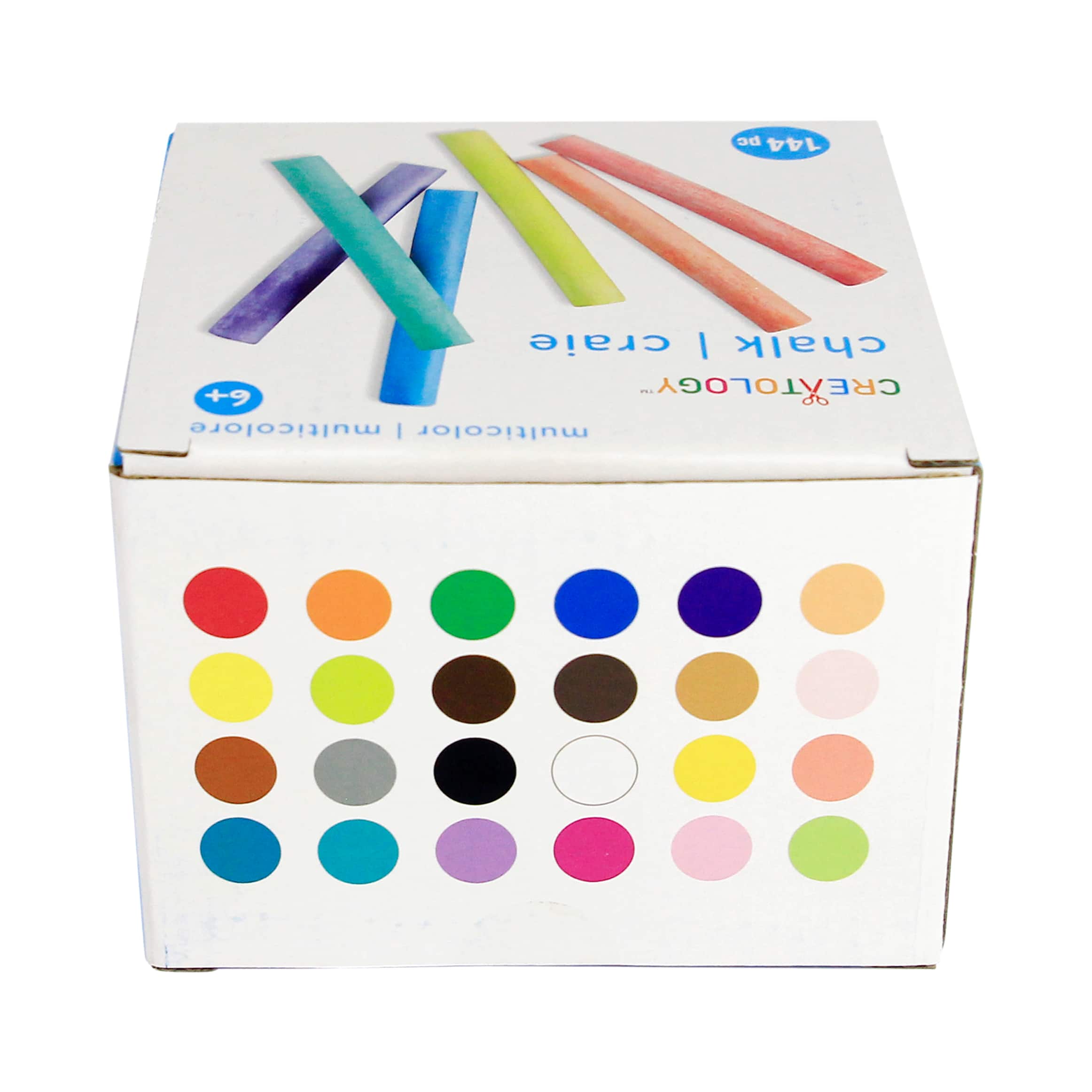 6 Packs: 144 ct. (864 total) Multicolor Skinny Chalk by Creatology&#x2122;