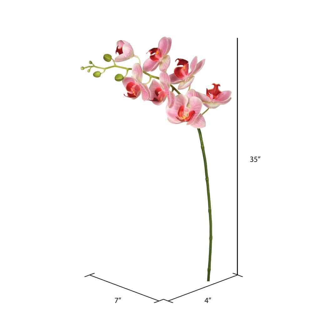 Real Touch&#x2122; Pink Moth Orchid Stem