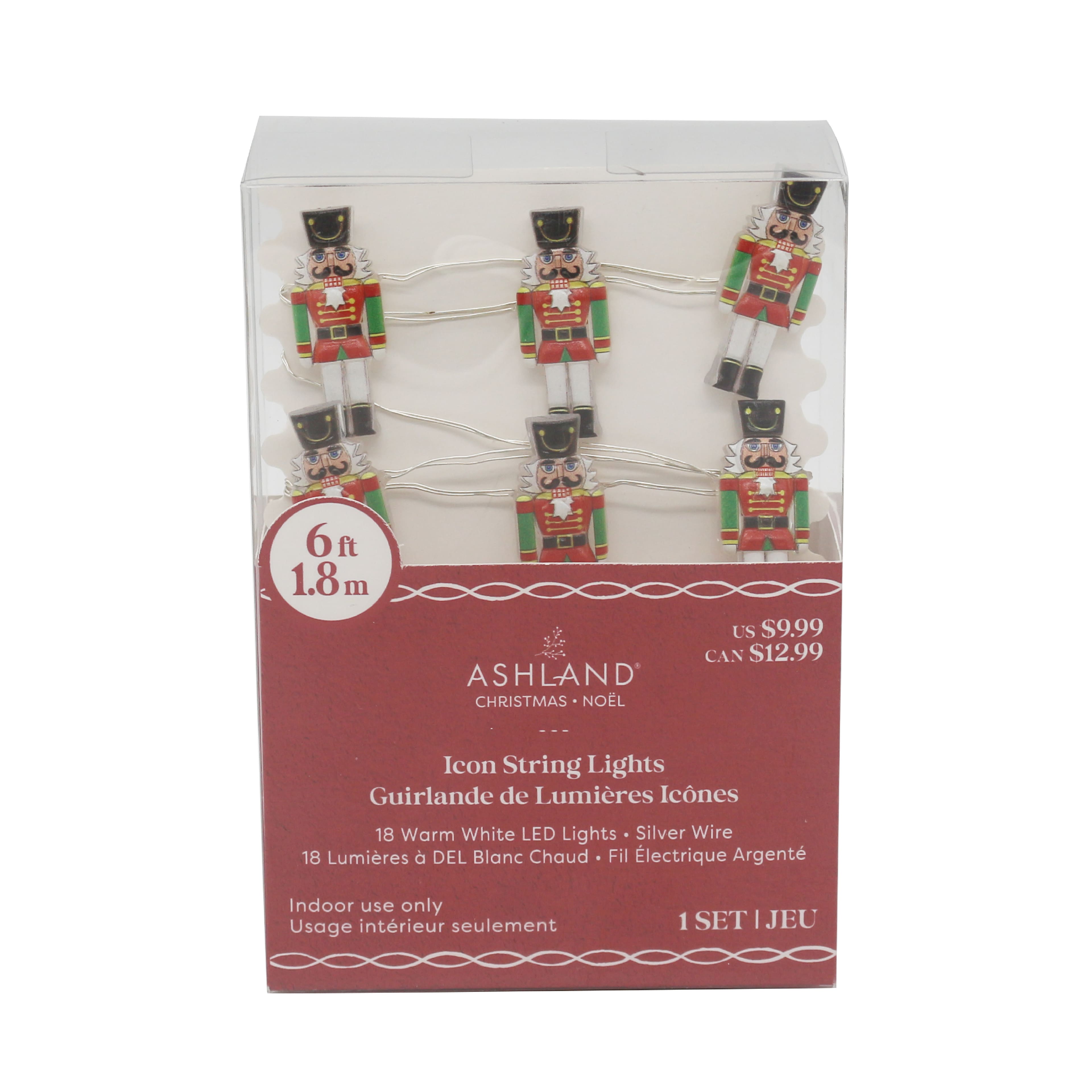 18ct. Warm White LED Nutcracker Icon String Lights by Ashland&#xAE;