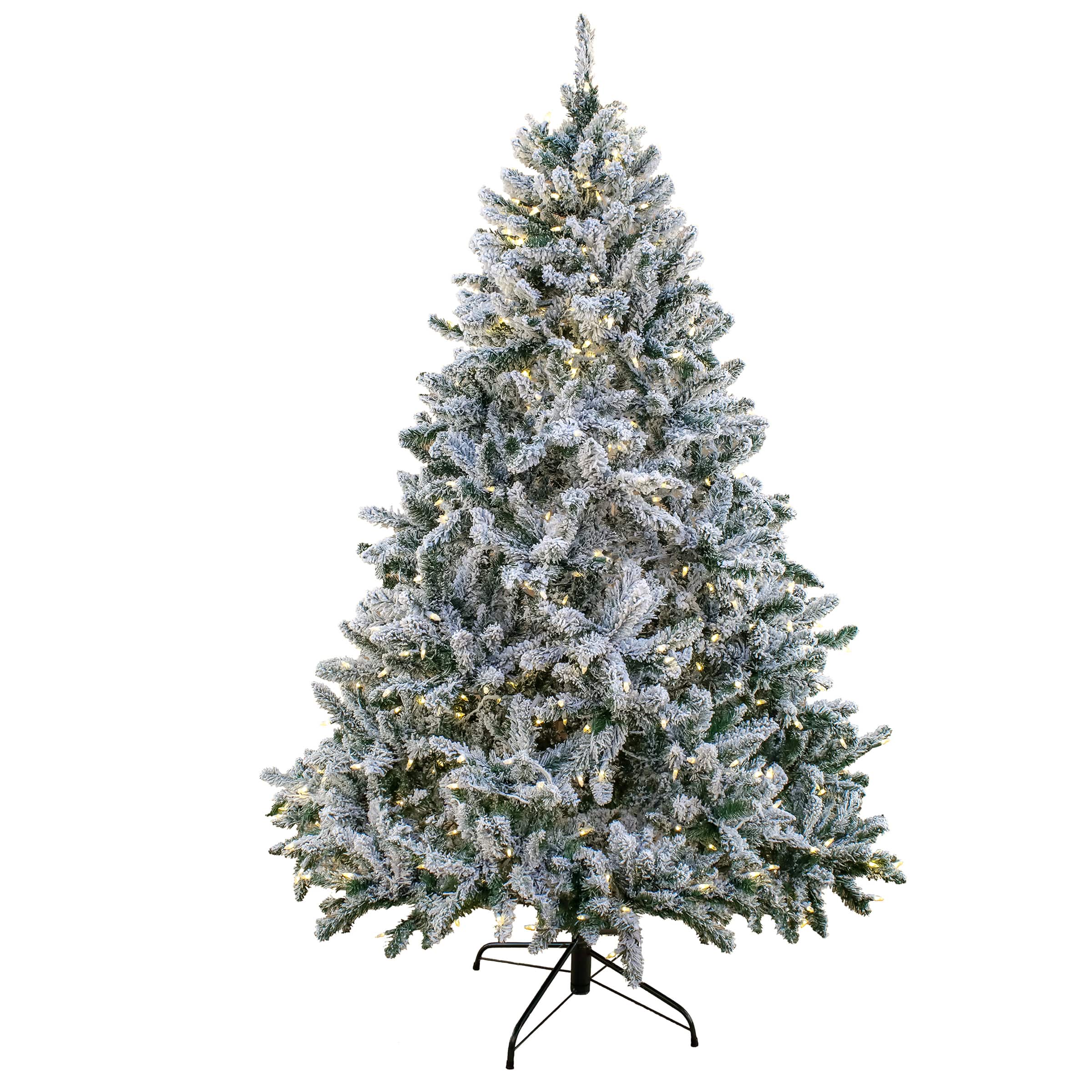 7.5ft. Pre-Lit Snowy Hudson Artificial Christmas Tree, Dual Color® LED Lights