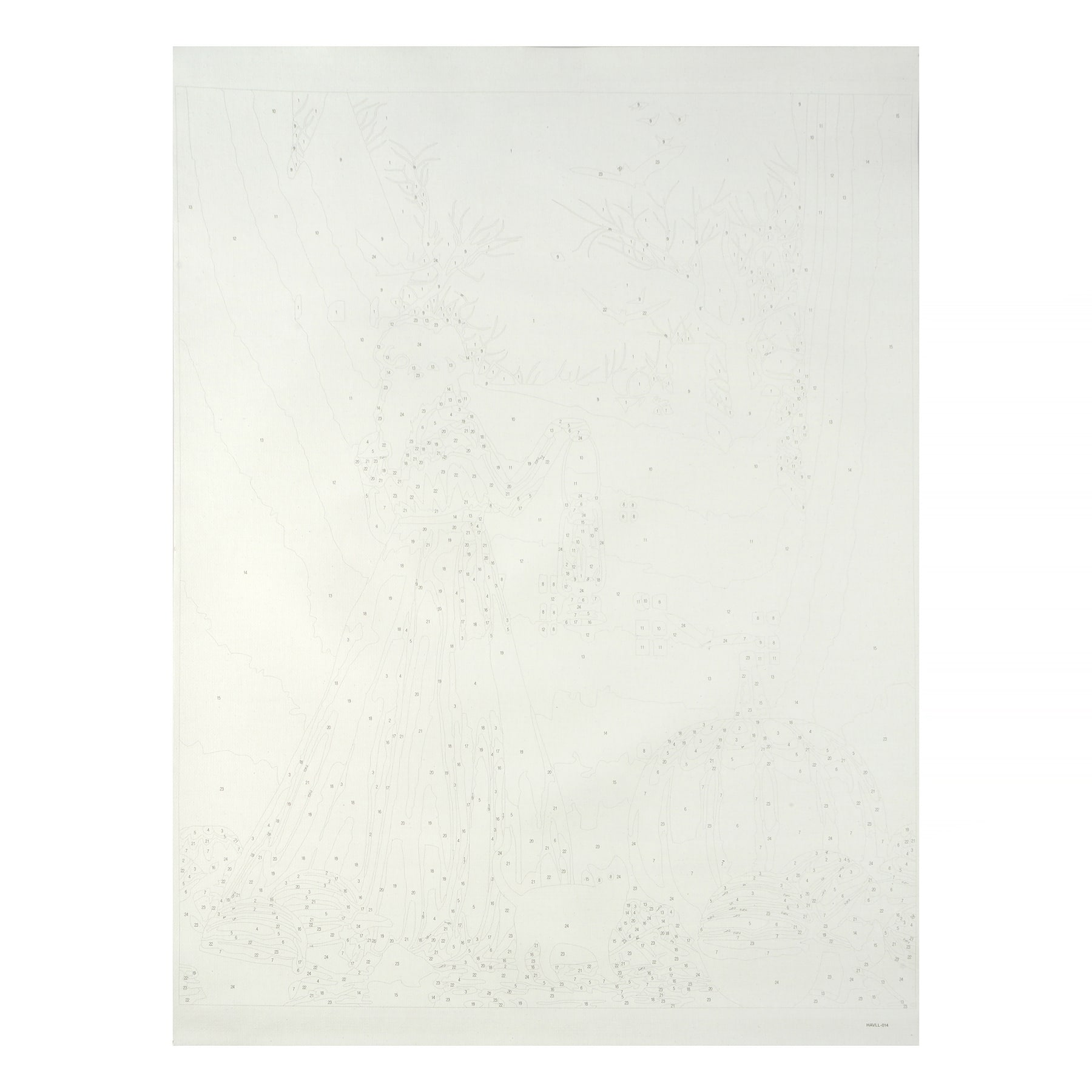 16&#x22; x 20&#x22; Woman with Lantern Paint-by-Number Kit with Wood Display Hanger by Artist&#x27;s Loft&#xAE;