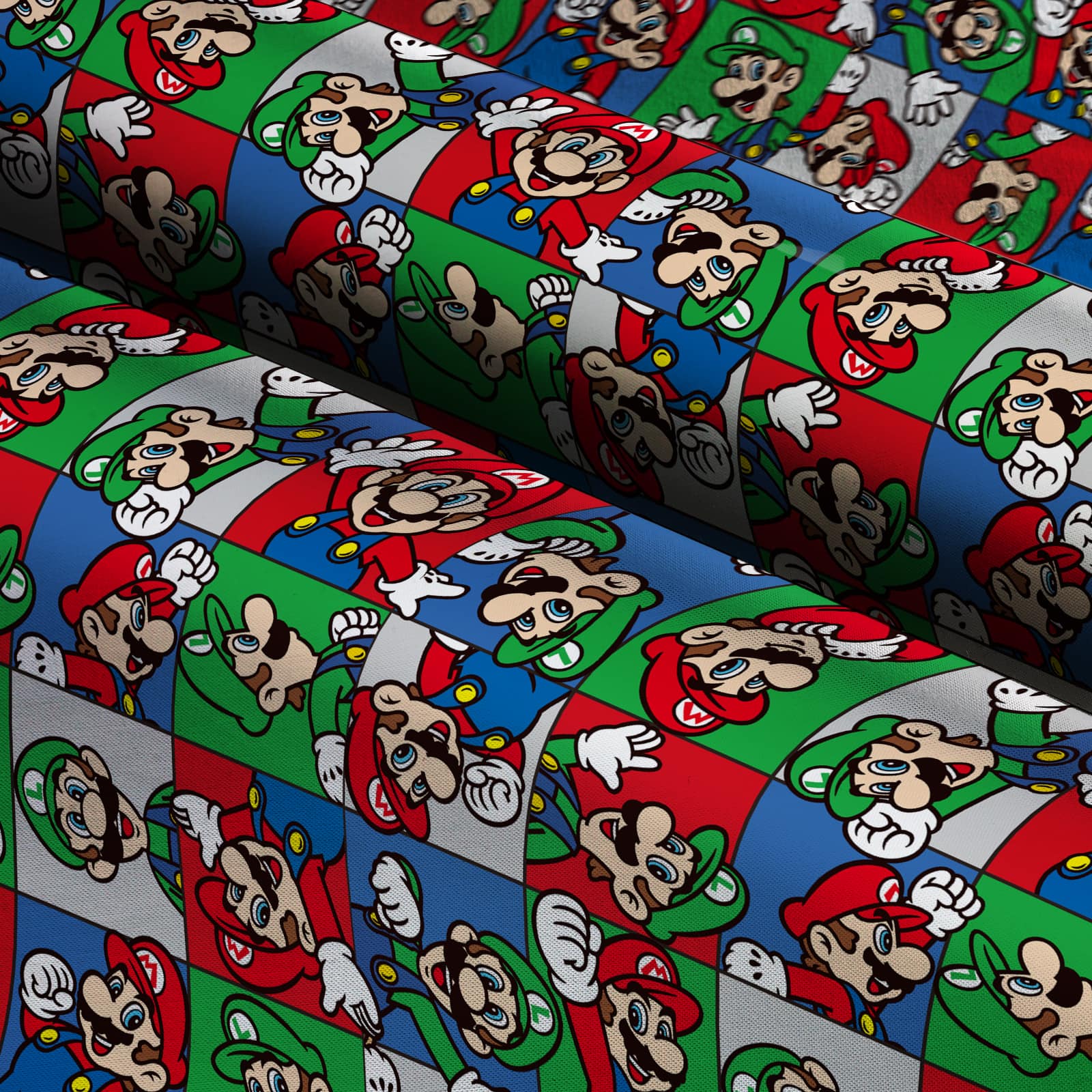 Nintendo&#xAE; Mario Bros.&#x2122; Character Grid Cotton Fabric