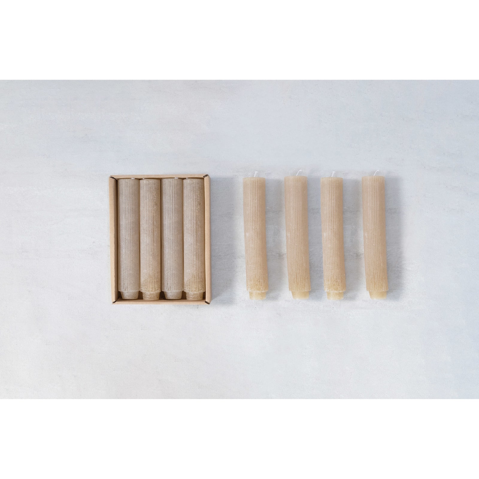 Hello Honey&#xAE; Unscented Pleated Taper Candles in Box, 12ct.