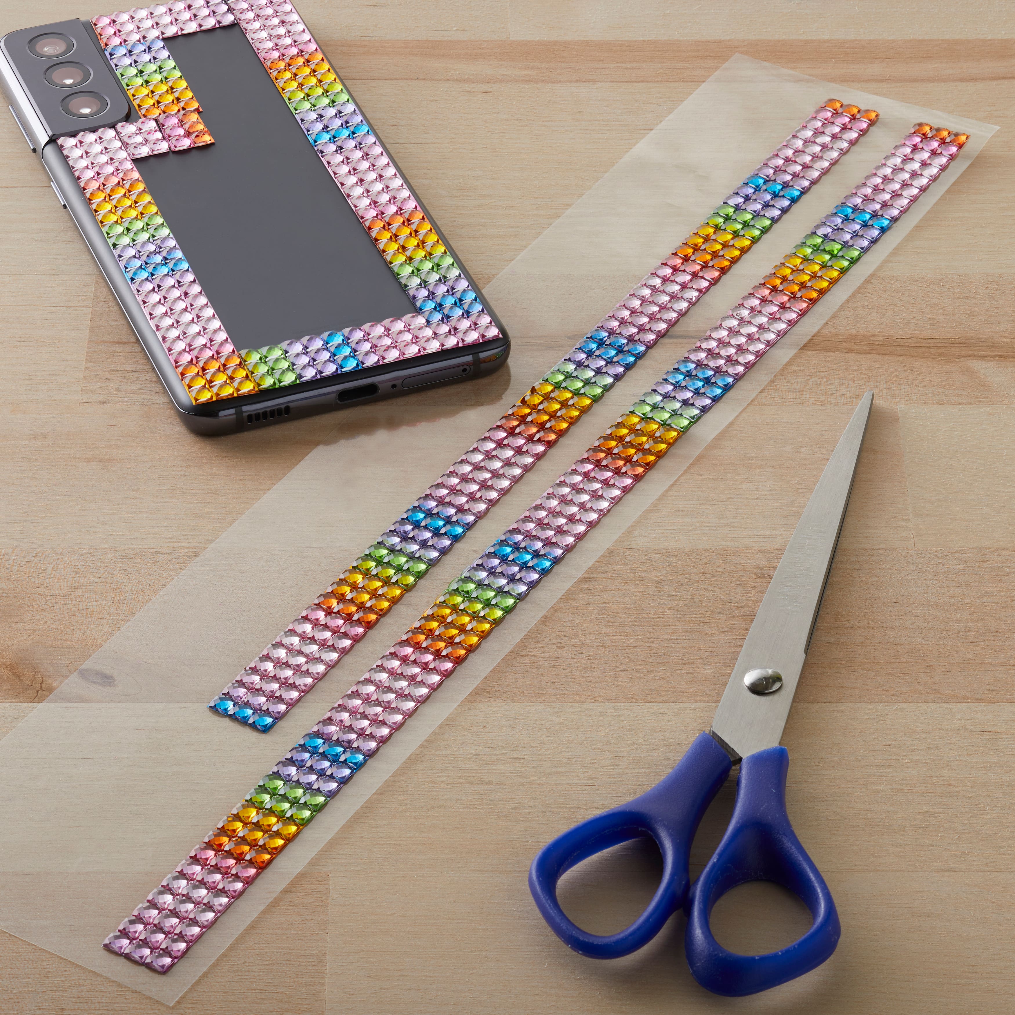 12 Packs: 3 ct. (36 total) Rainbow Border Bling Stickers by Recollections™