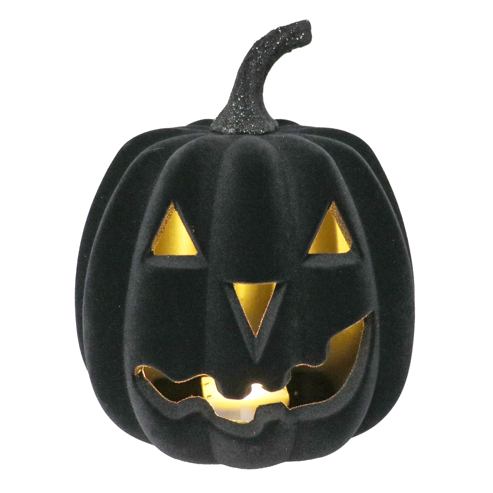 9.5" Flocked LED Jack-O'-Lantern Tabletop Décor by Ashland®