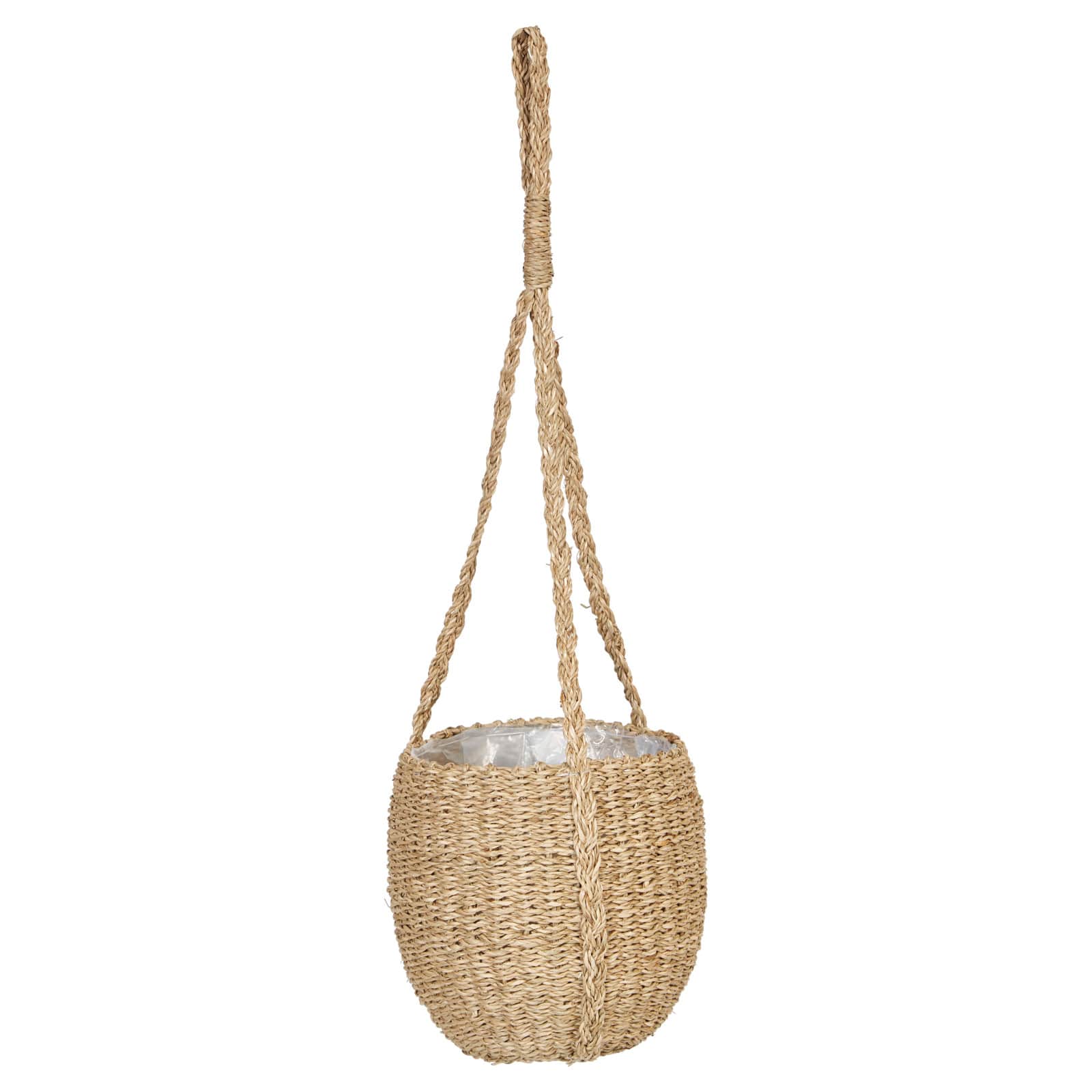 Hello Honey® Handwoven Hanging Seagrass Basket Planter