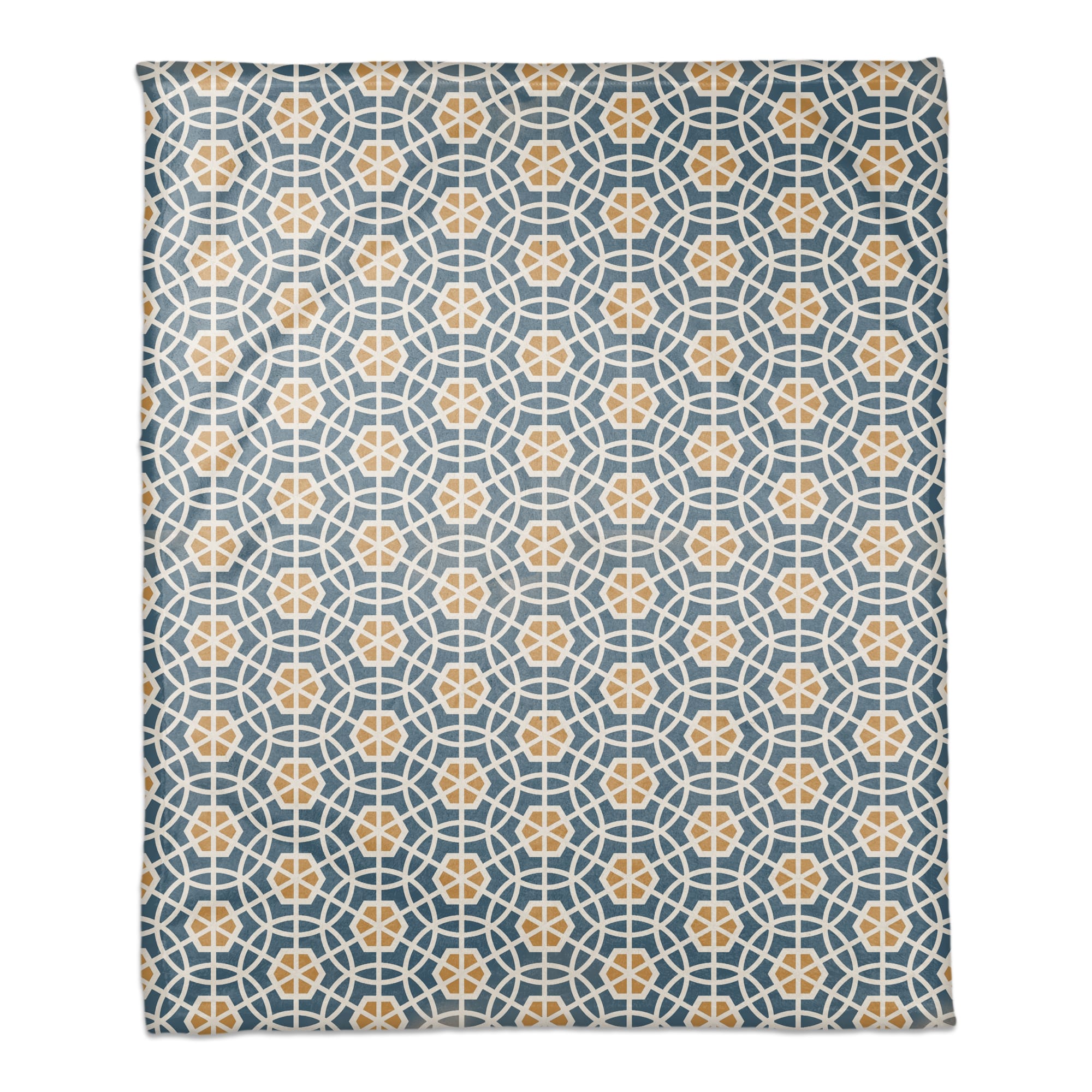 Blue & Yellow Geometric Fleece Blanket Throws Michaels