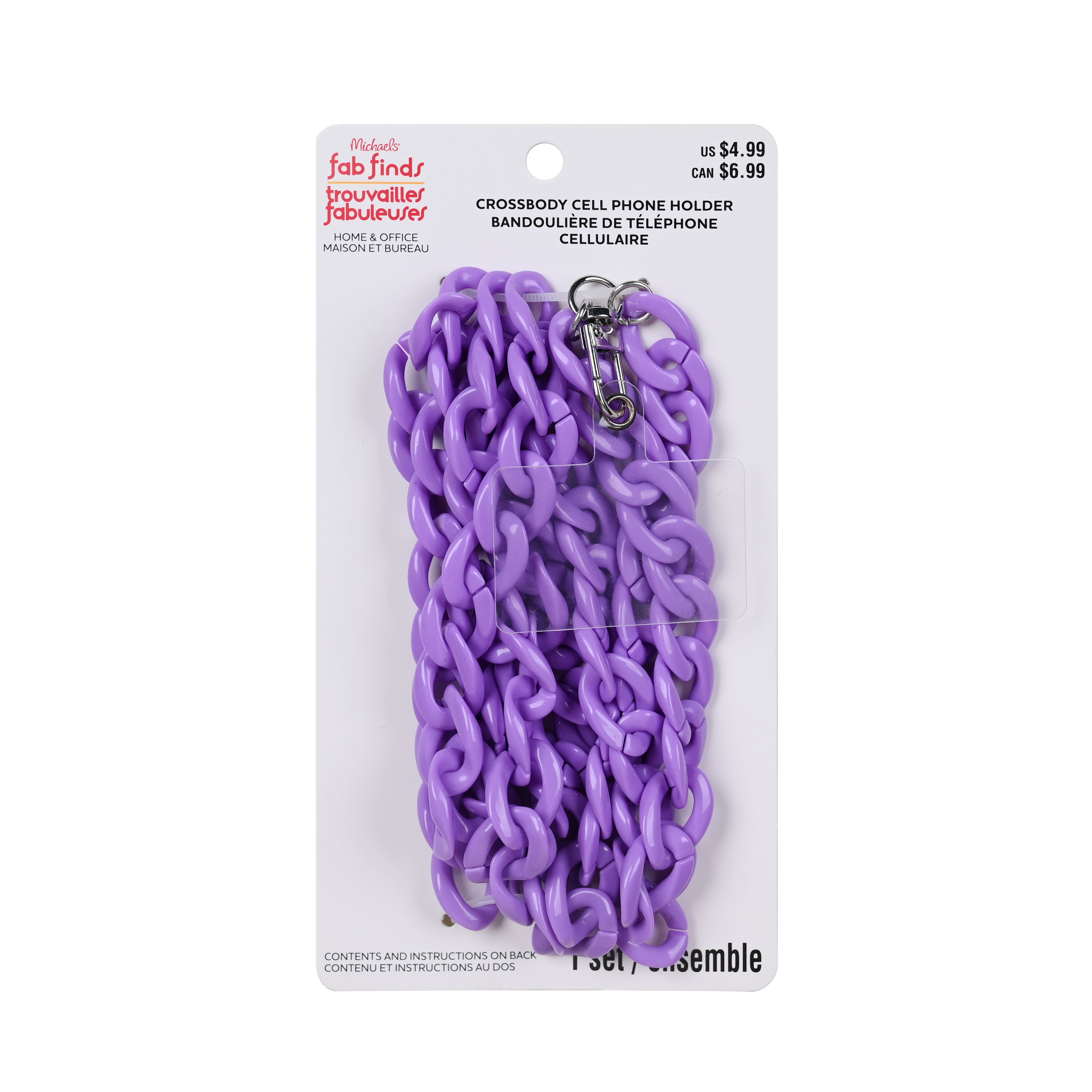 Assorted 23.5&#x22; Crossbody Cell Phone Holder, 1pc. by Fab Finds