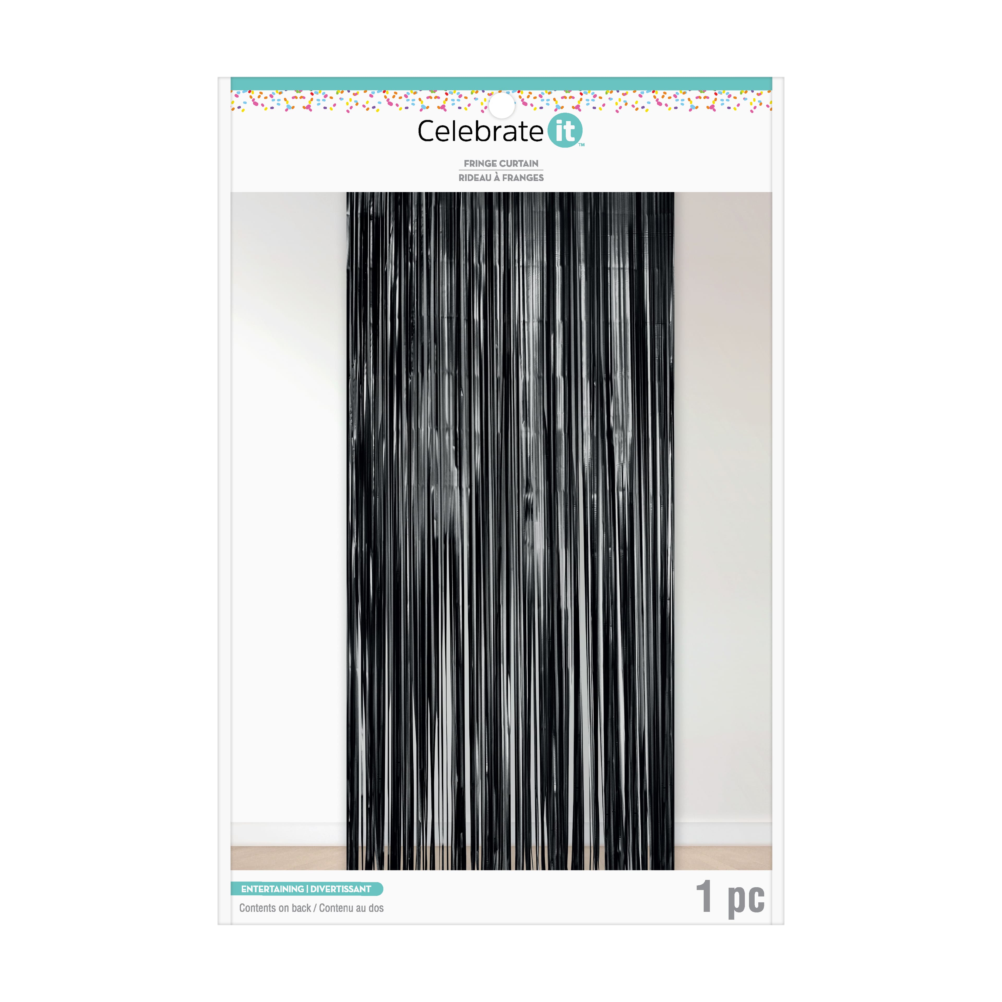 Black Fringe Curtain by Celebrate It&#x2122;