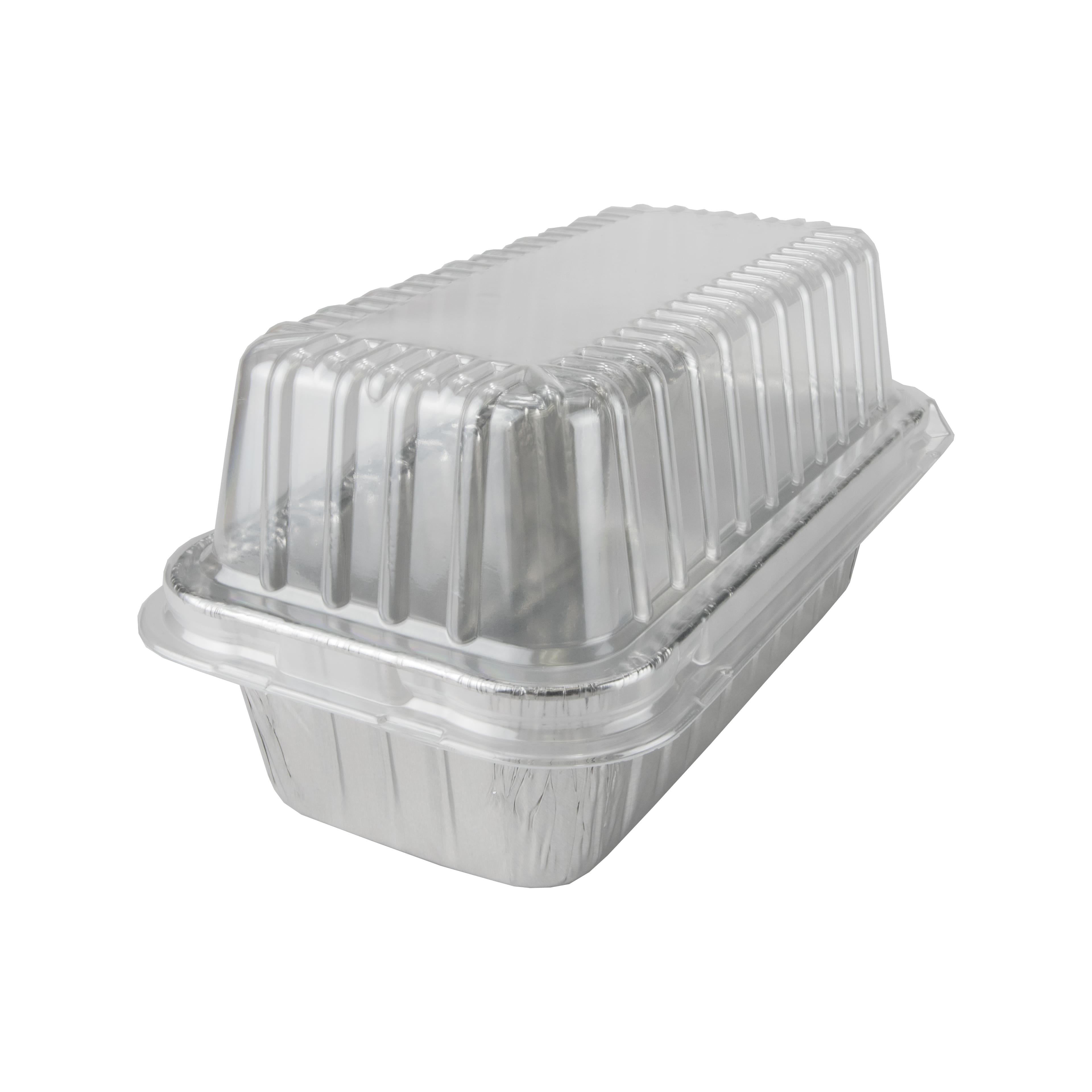 Silver Lining by Durable Packaging Foil Loaf Pans with Lids, 2ct.