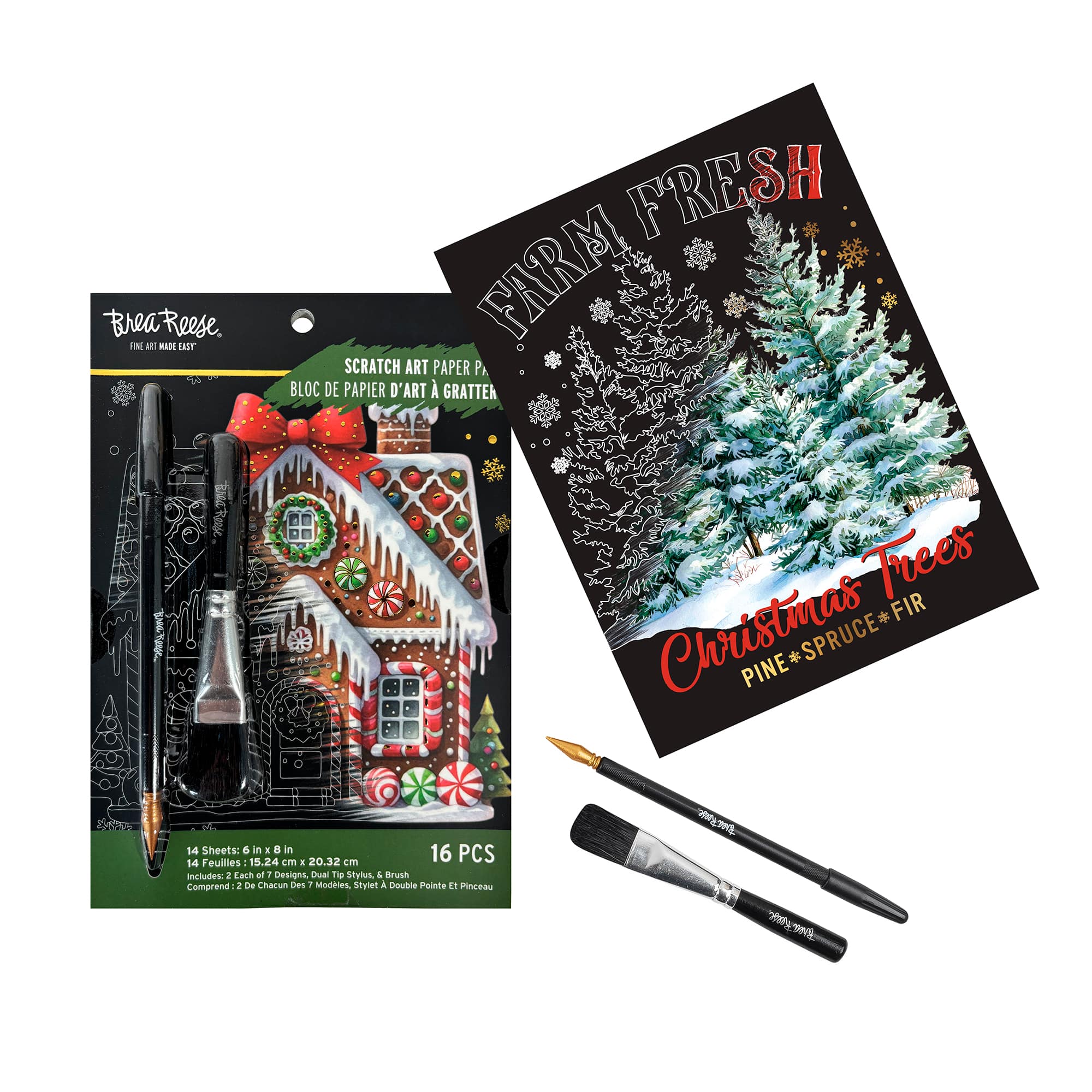 Brea Reese&#x2122; 6&#x22; x 8&#x22; Chillin&#x27; at Christmas Scratch Art Paper Pad